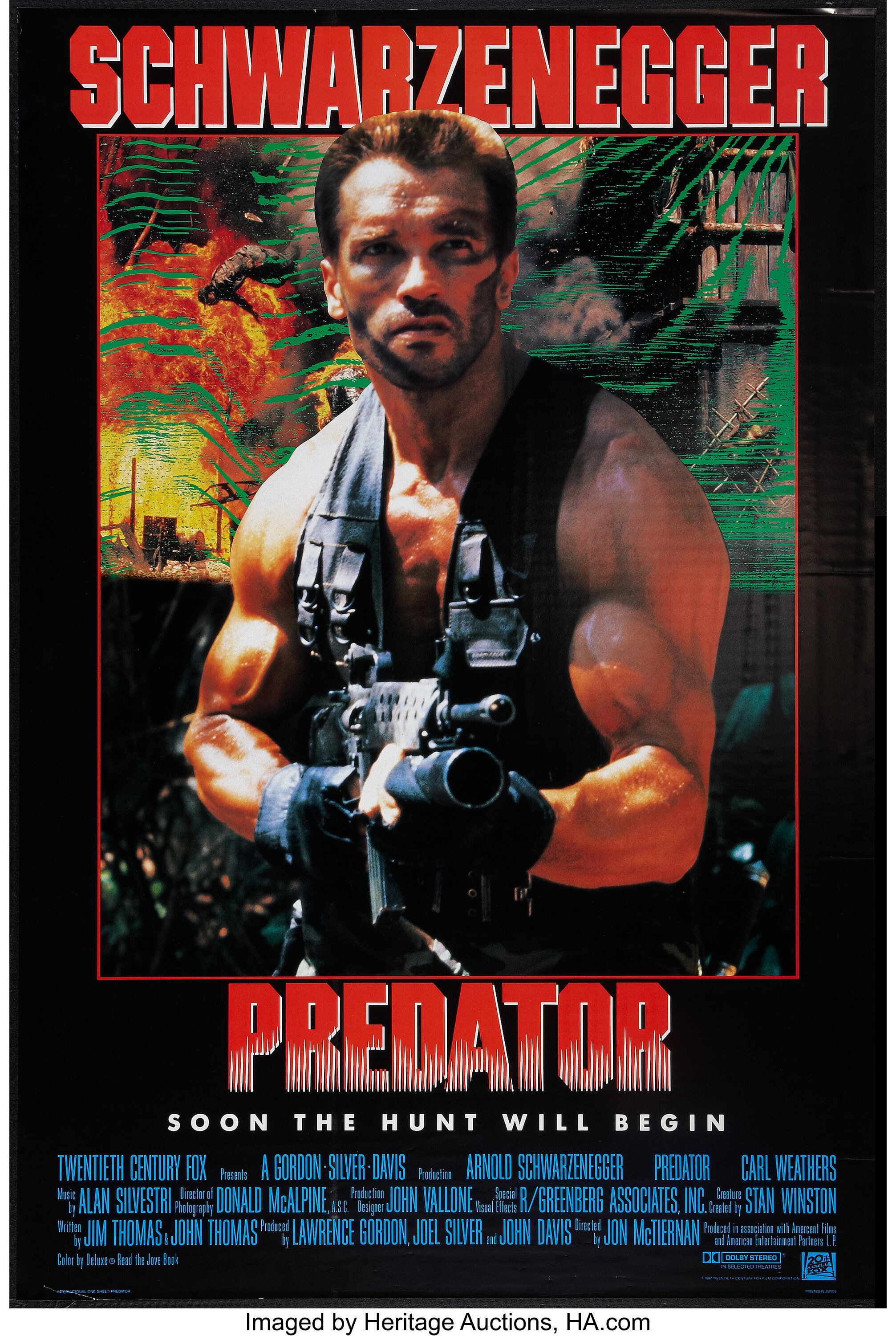 predator the movie color sheets