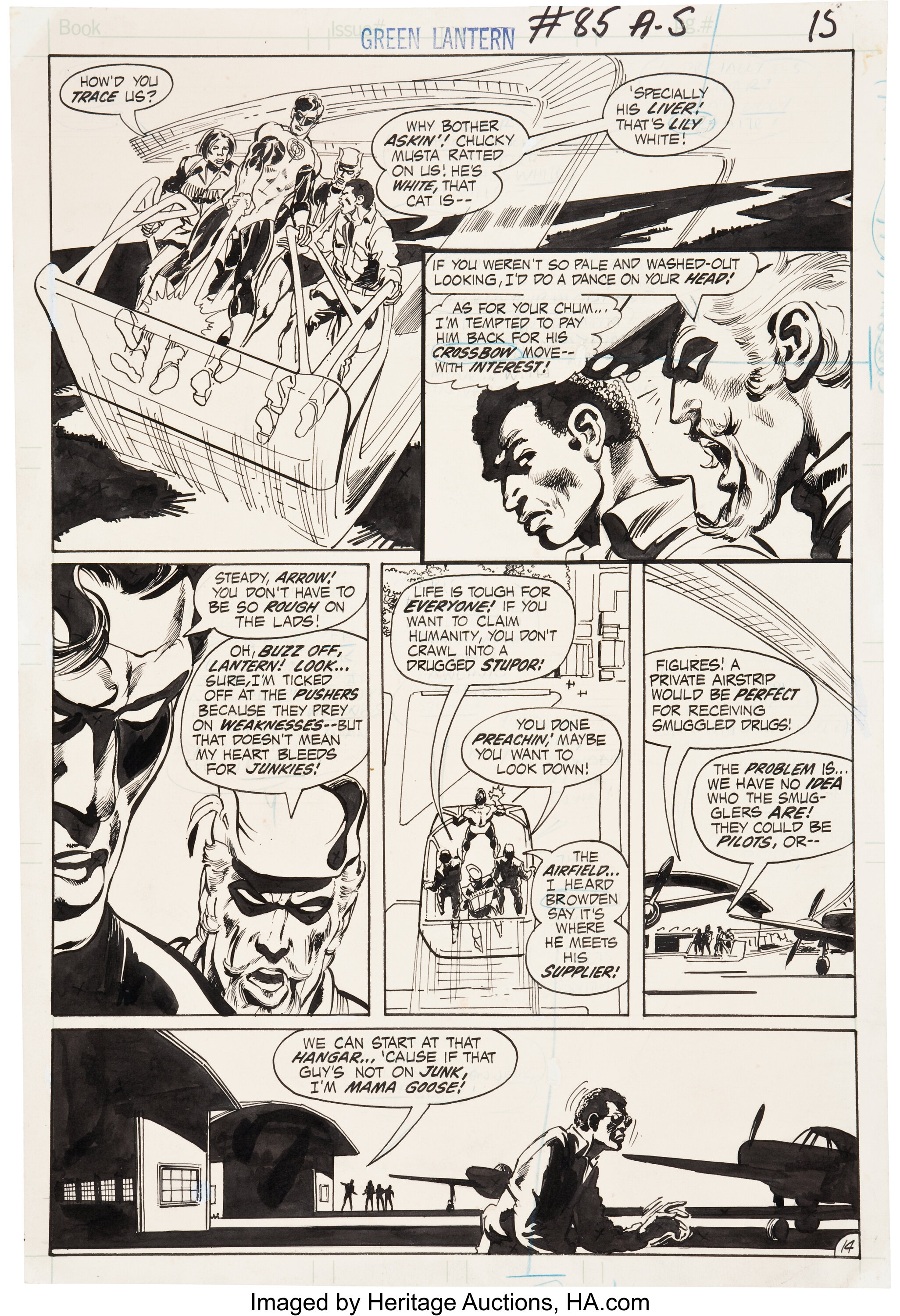 Neal Adams Green Lantern 85 Page 14 Original Art Dc 1971