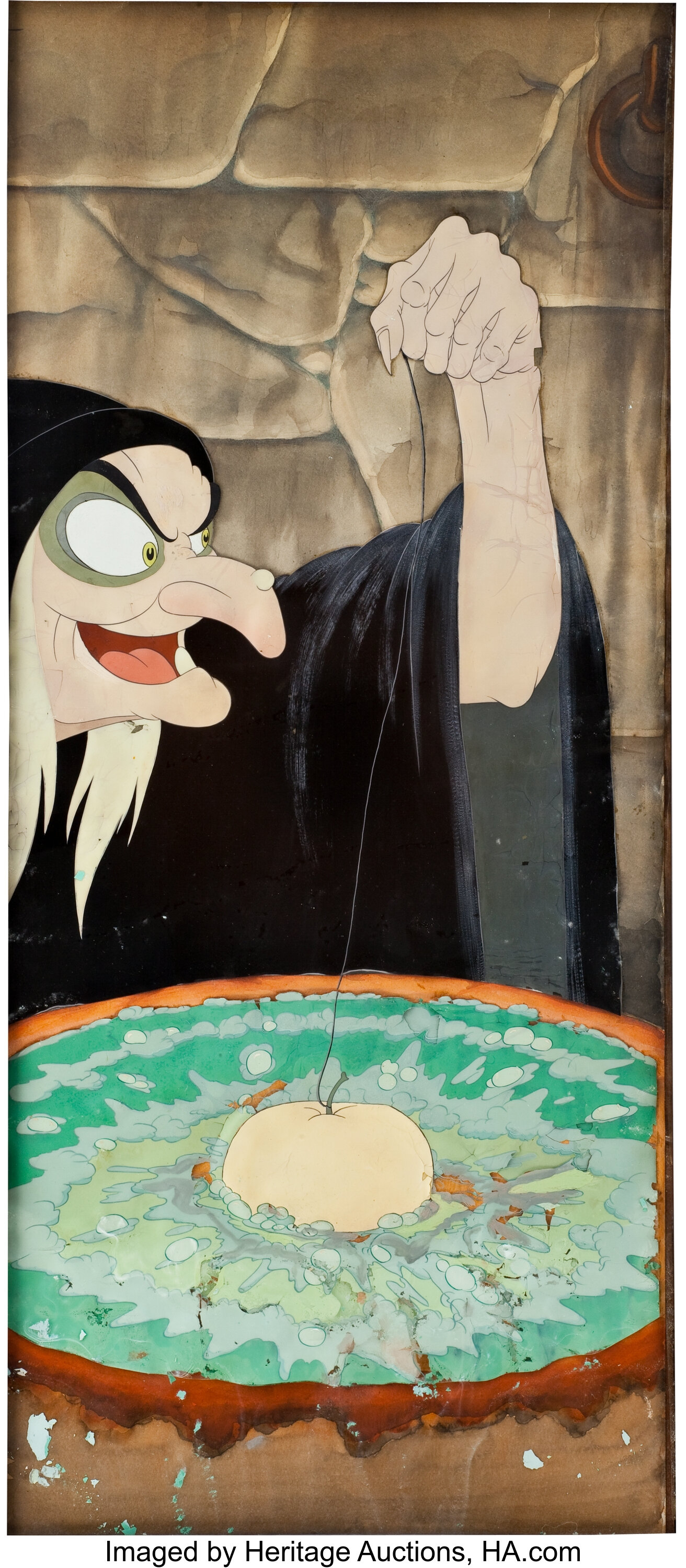 Snow White And The Seven Dwarfs Old Hag Pan Presentation Cel With Lot 92383 Heritage Auctions 