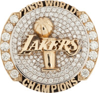 2009 LA LAKERS AUTHENTIC NBA CHAMPIONSHIP 10K RING HQ  DIAMONDS🔥PRESENTATION BOX