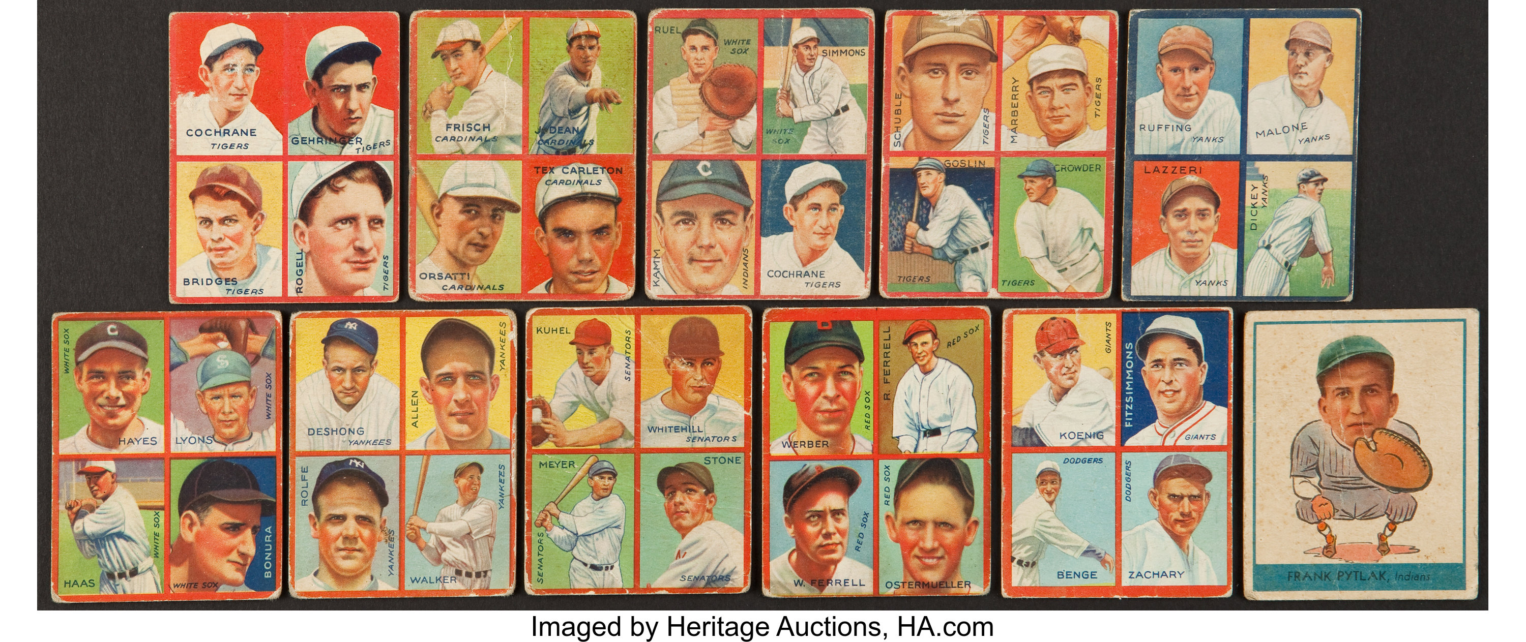 Sold at Auction: Diamond Stars - 1935 Gehringer Baseball Cards - 2