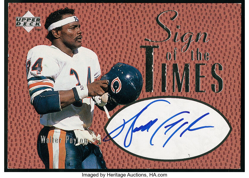 Sold At Auction: A Walter Payton Signed Autograph Chicago