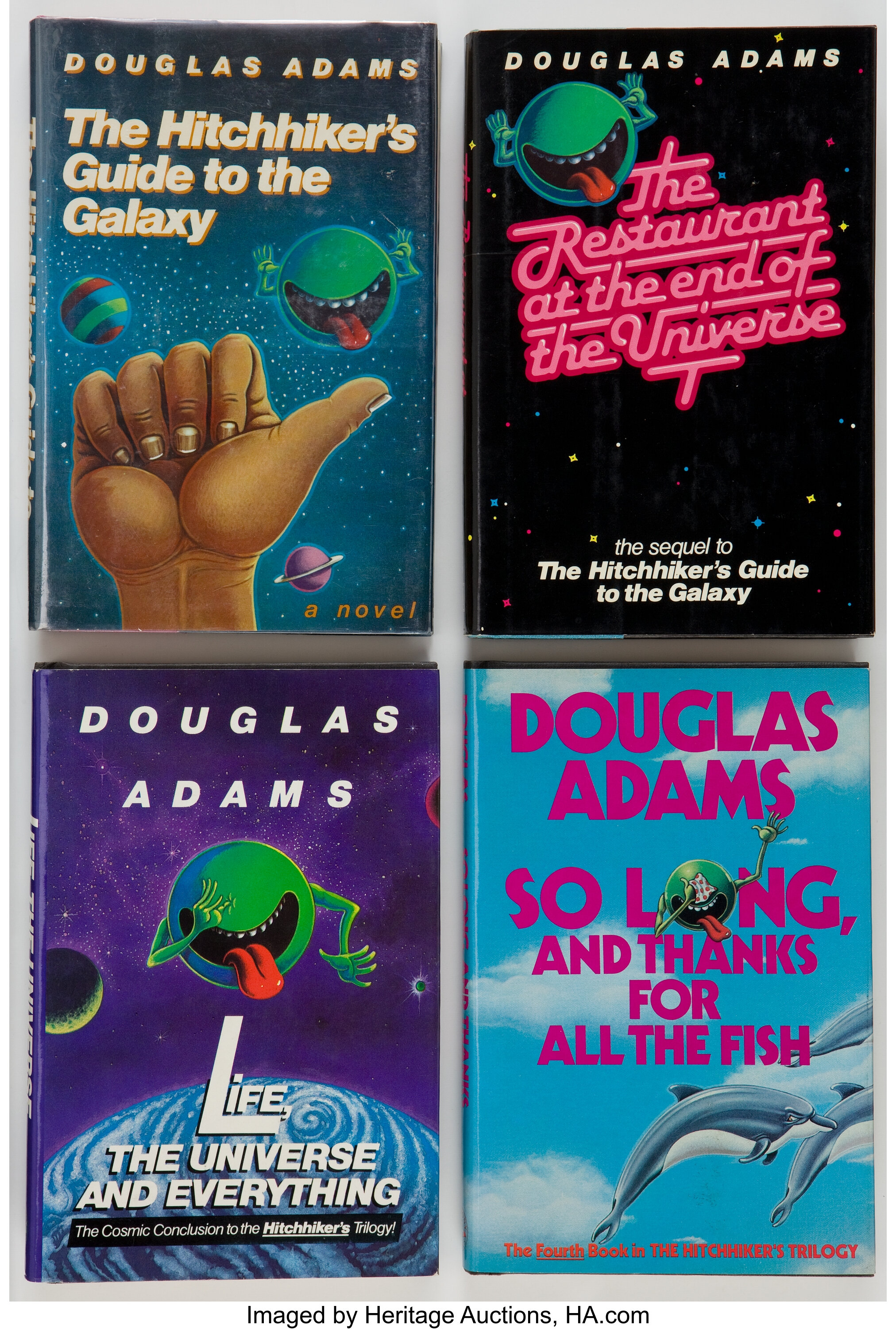 Douglas Adams First American Editions Of The Hitchhiker S Quartet Lot 30594 Heritage Auctions