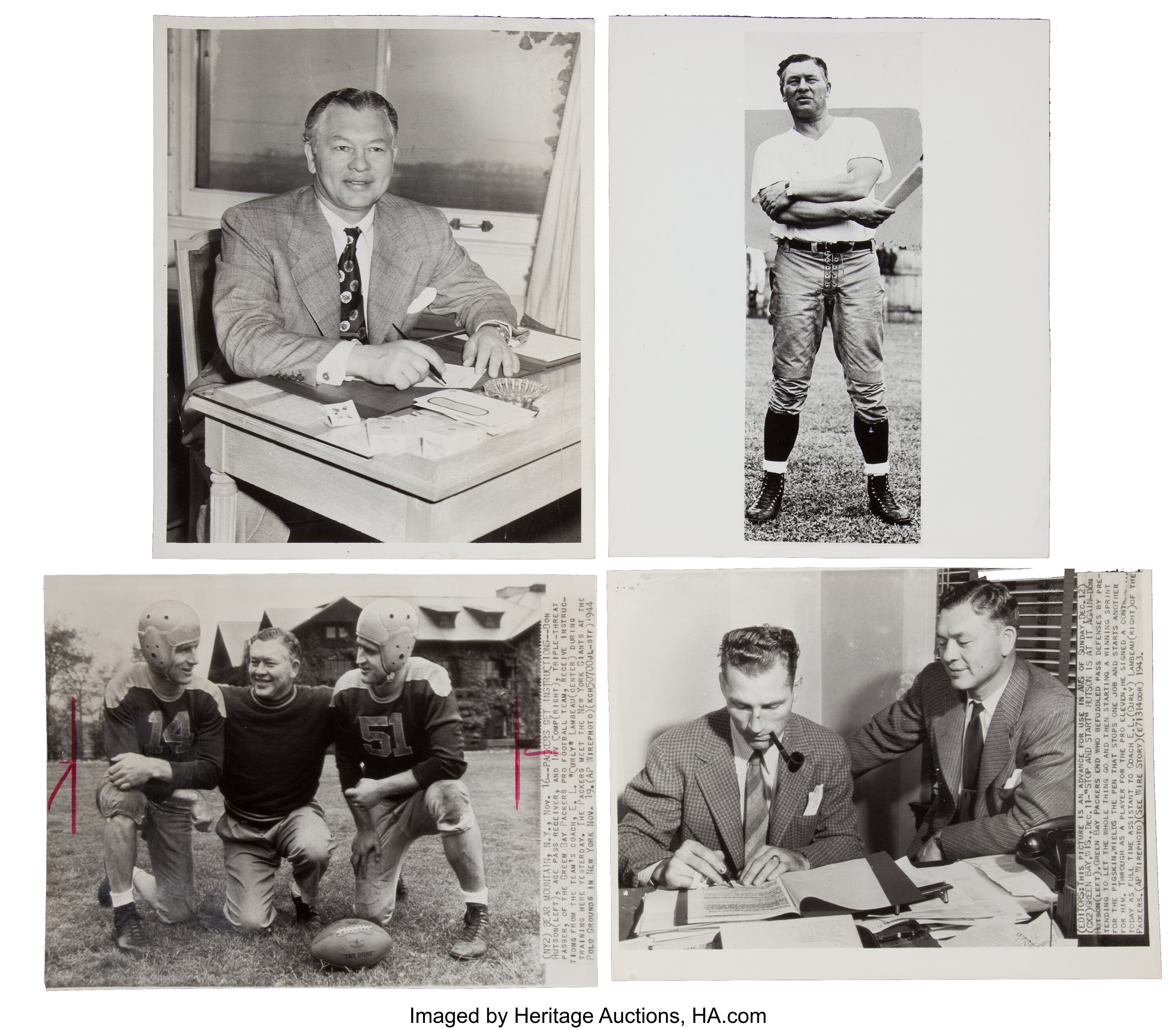 1940s Curly Lambeau Green Bay Packers Original Press Photographs Lot 40152 Heritage Auctions 0211