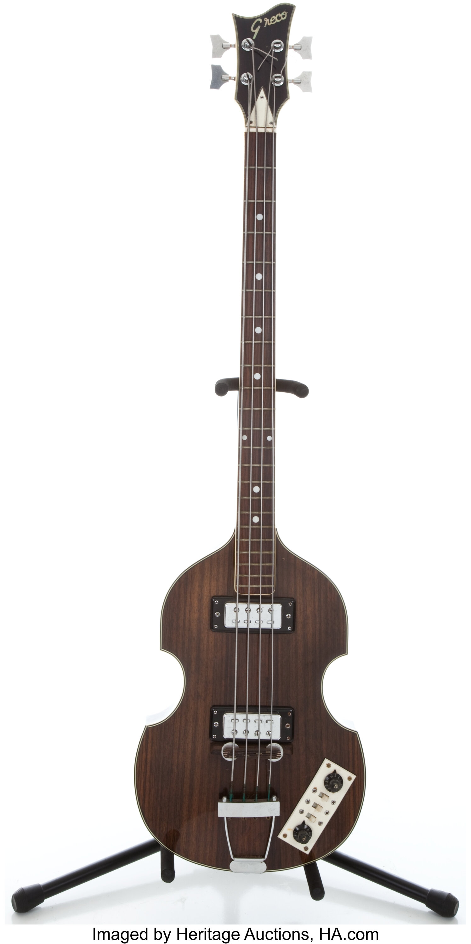 1960's Greco Violin Walnut Electric Bass Guitar Musical | Lot