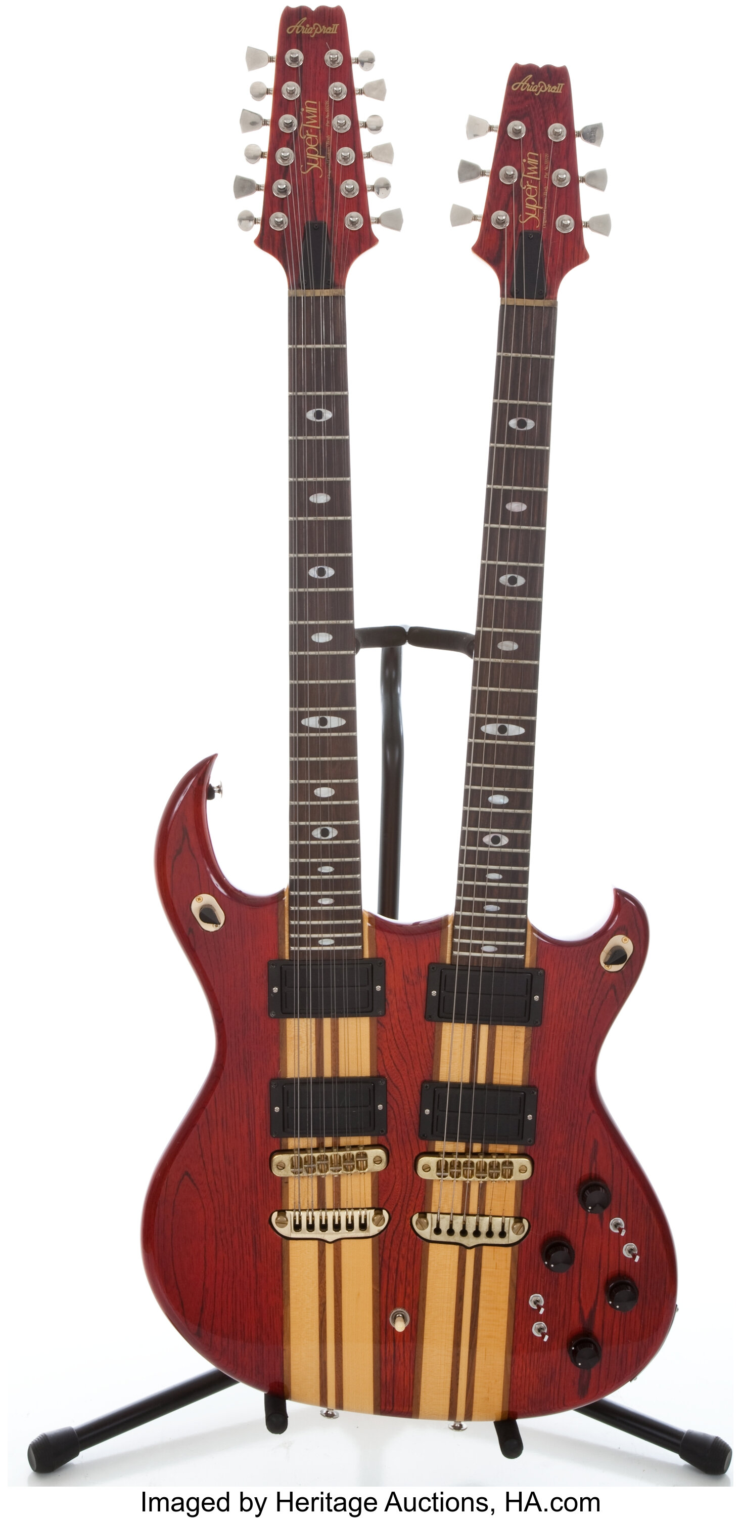 1970's Aria Pro II Doubleneck Super-Twin Exotic Solid Body