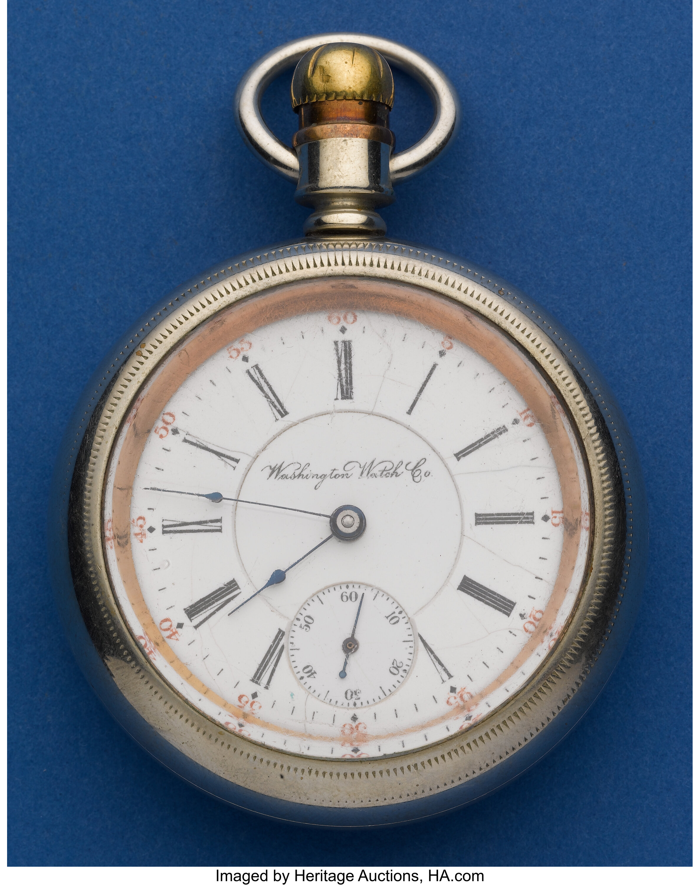 Washington Watch Co. 21 Jewel Army Navy 18 Size Pocket Watch