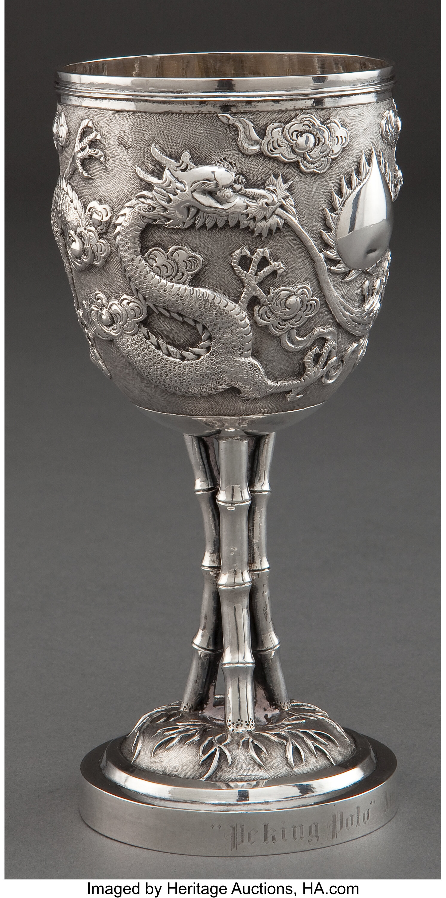 Lot 5: Chinese Export Silver-Gilt Goblet