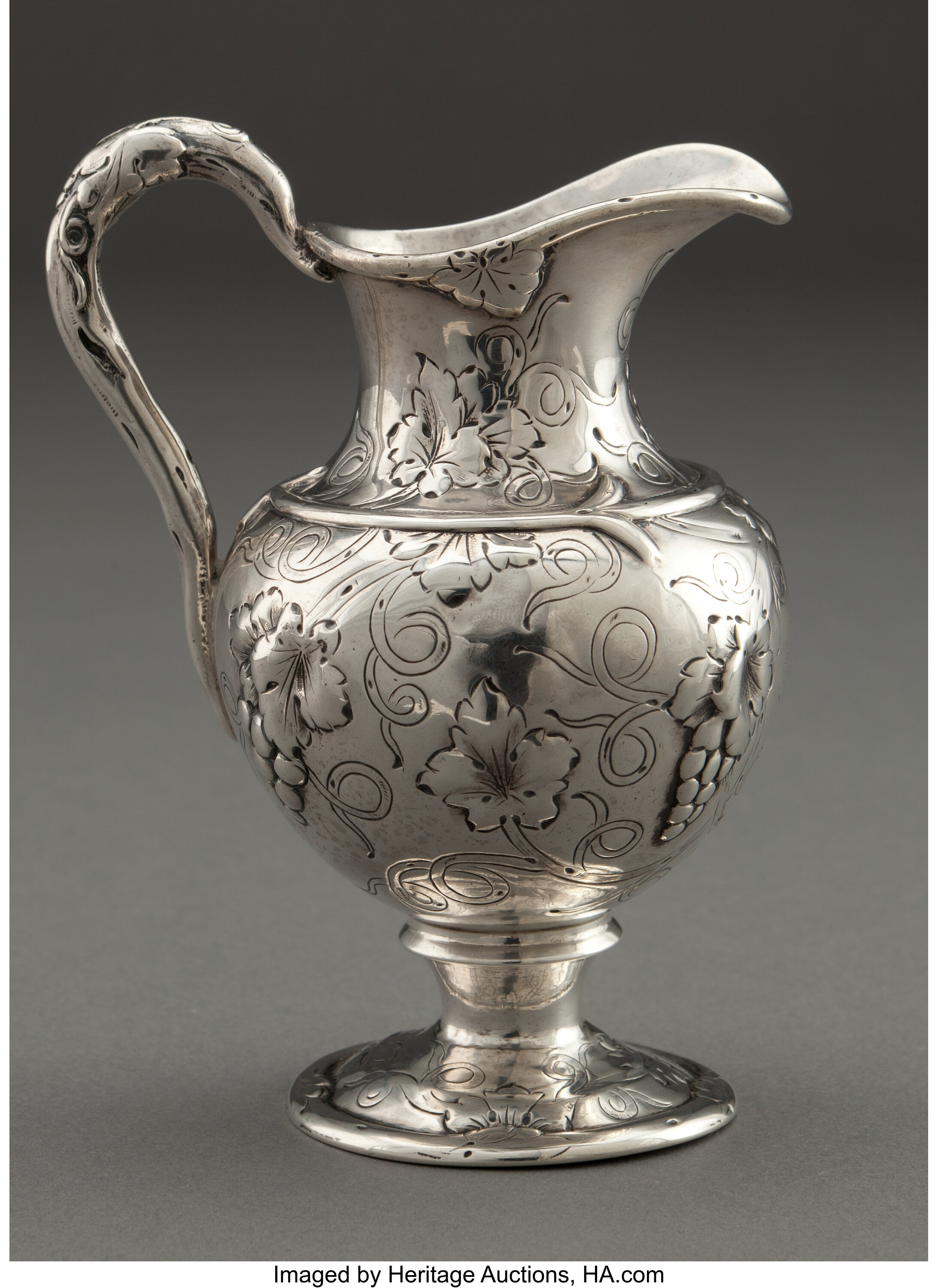 A PETER KRIDER SILVER CREAMER . Peter L. Krider Co., Philadelphia ...