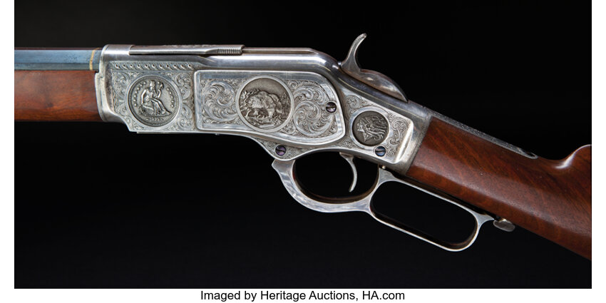 Engraved Winchester Lever Action Rifle, USA 1873 - Irongate Armory