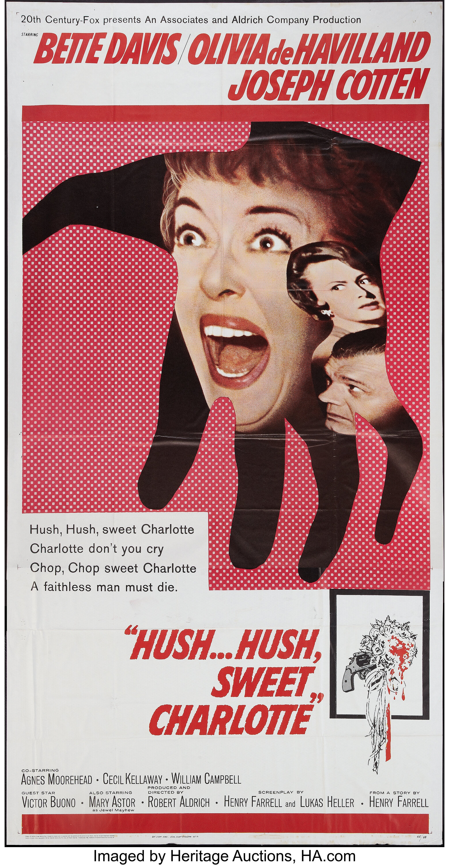 Hush...Hush, Sweet Charlotte (20th Century Fox, 1964). Three Sheet ...