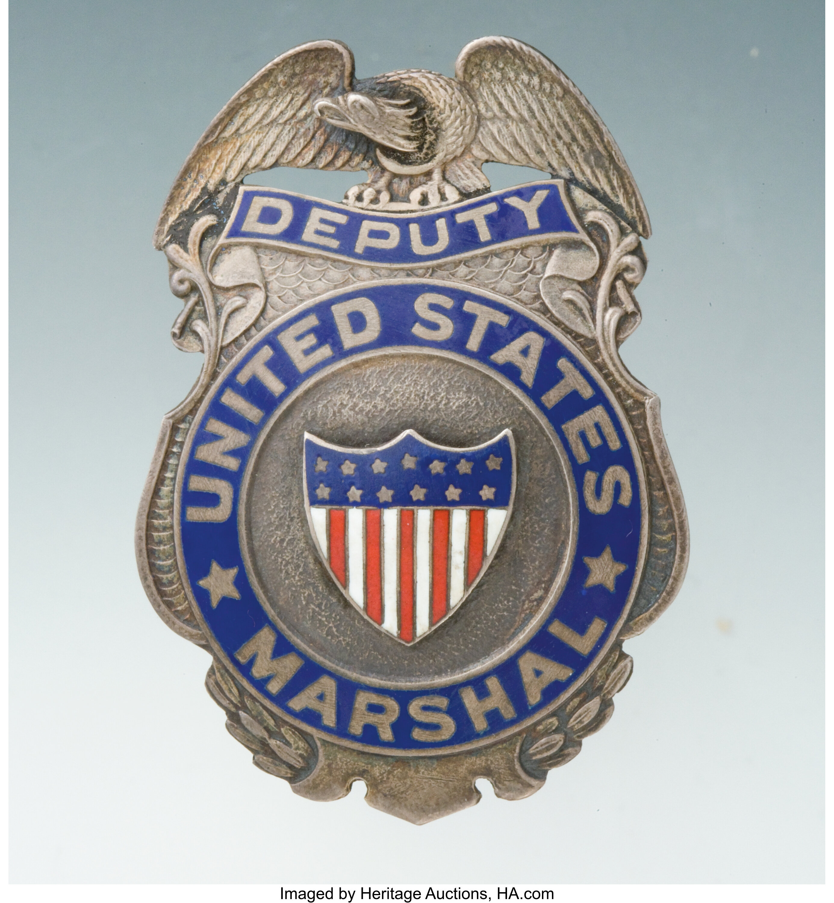 Sterling Silver Eagle & Shield United States Marshal Badge by | Lot ...