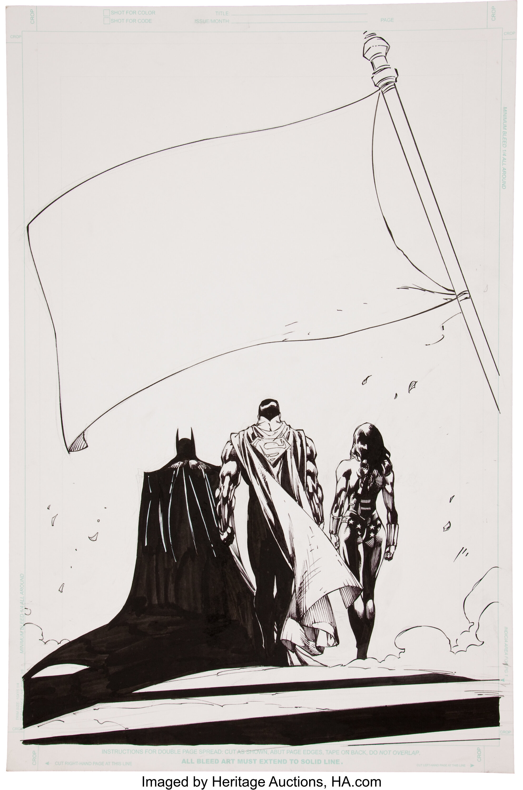 Ed Benes Justice League of America #31 Cover Original Art (DC, | Lot ...