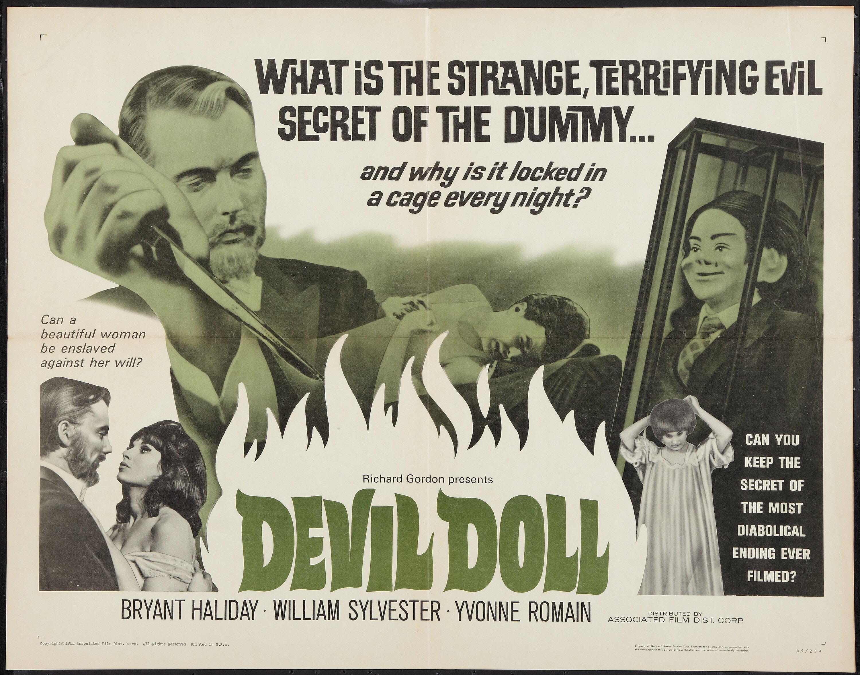 Devil Doll (Associated Film Distributors, 1964). Half Sheet (22