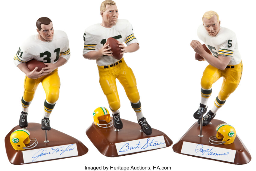 Jim Taylor Signed Green Bay Packers Salvino Statue. Football