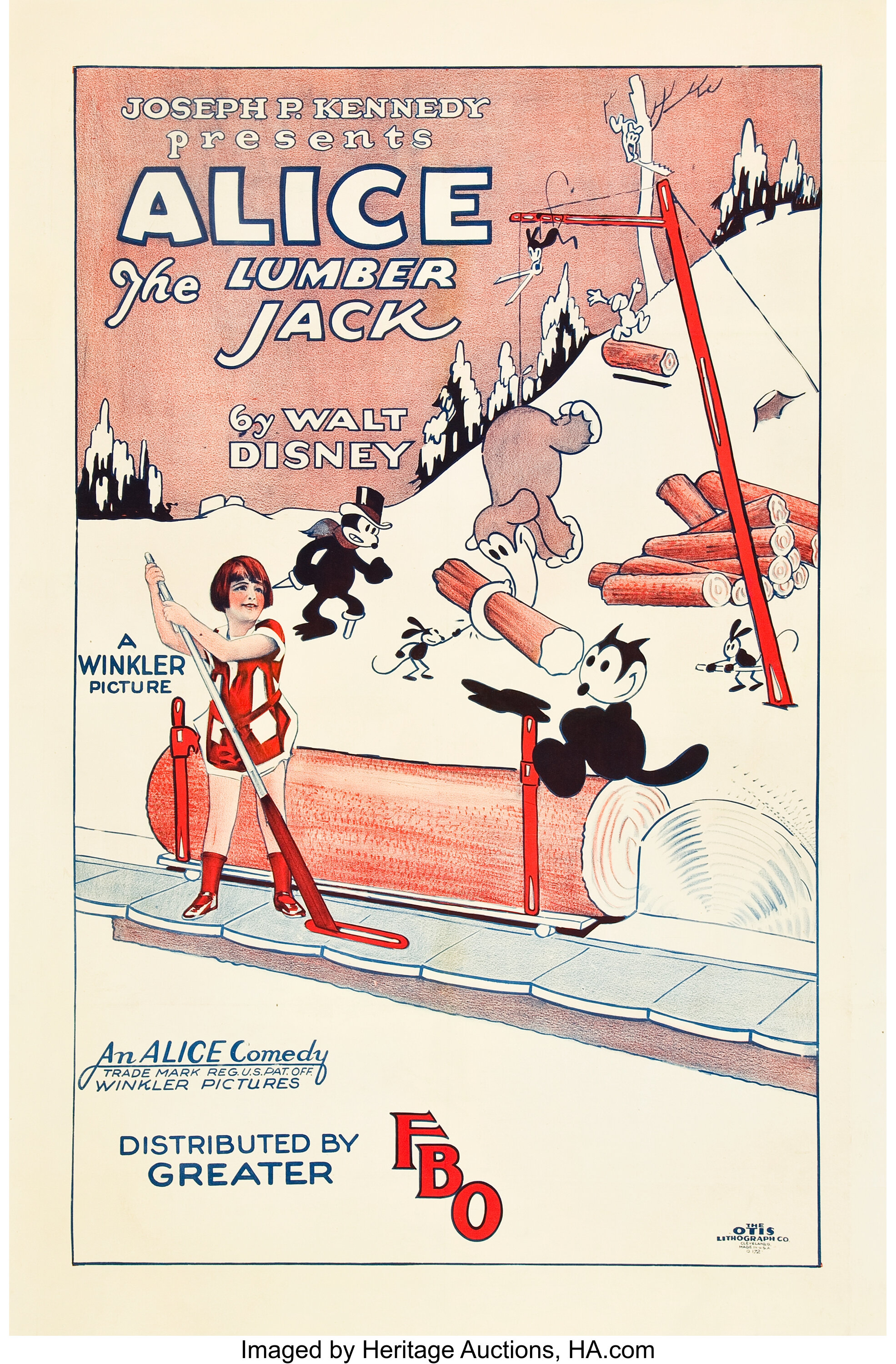 Walt Disney S Alice The Lumberjack Fbo 1926 One Sheet 27 X Lot 081 Heritage Auctions