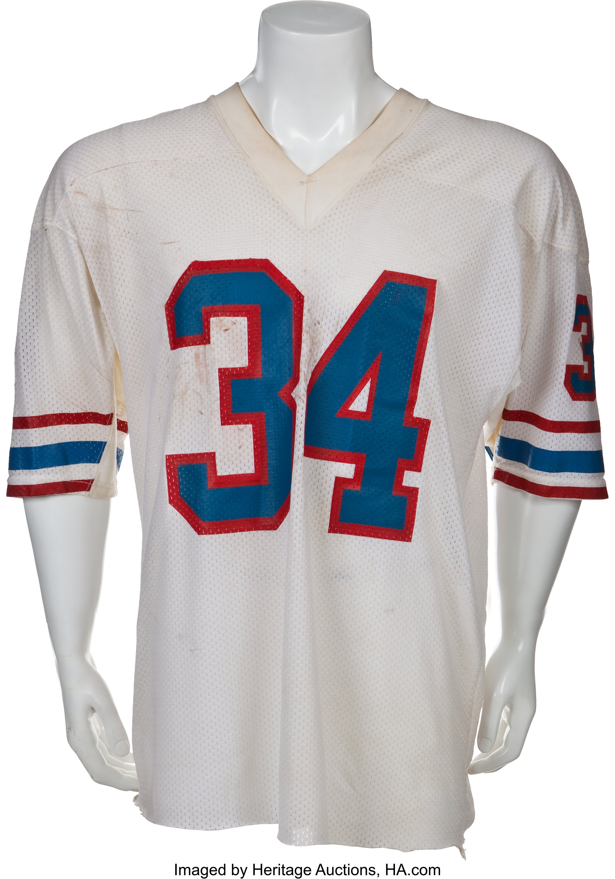 Earl Campbell Houston Oilers Jersey white – Classic Authentics