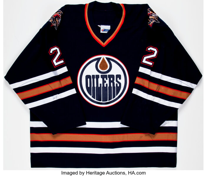 NHL Edmonton Oilers 2001-02 uniform and jersey original art – Heritage  Sports Art