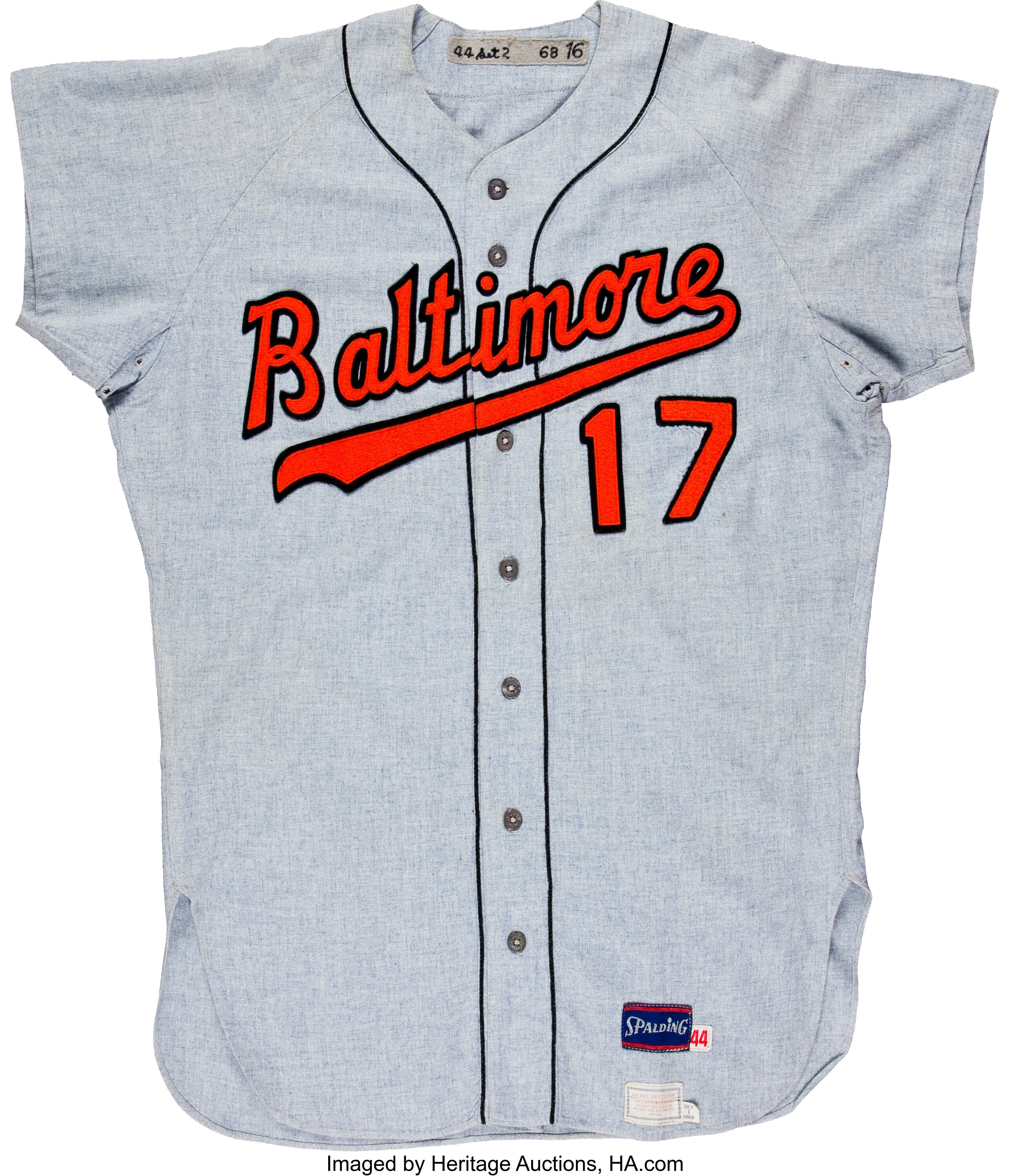 1968 Baltimore Orioles Game Issued Jersey.... Baseball Collectibles ...