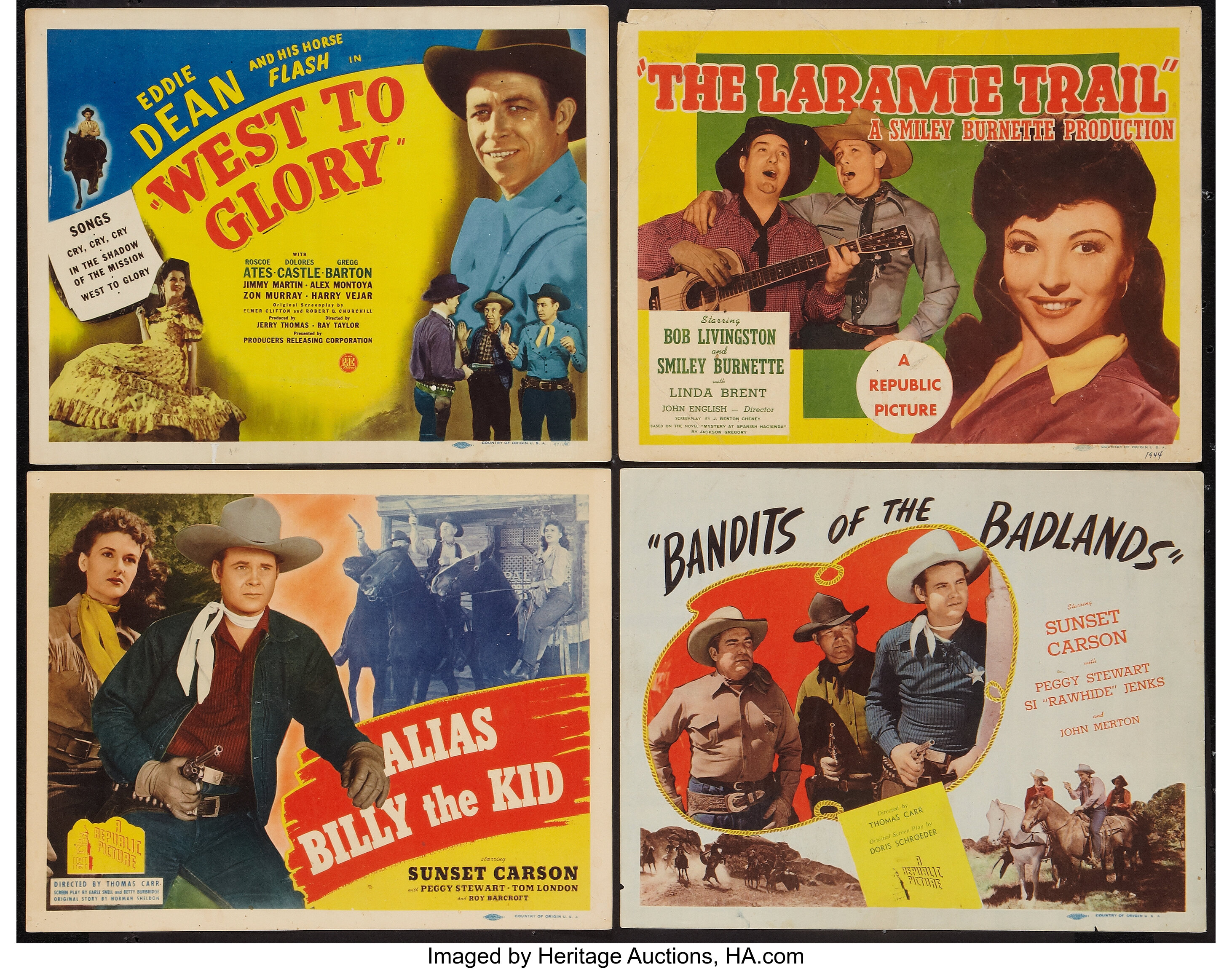 Alias Billy The Kid And Others Lot Republic 1946 Title - 