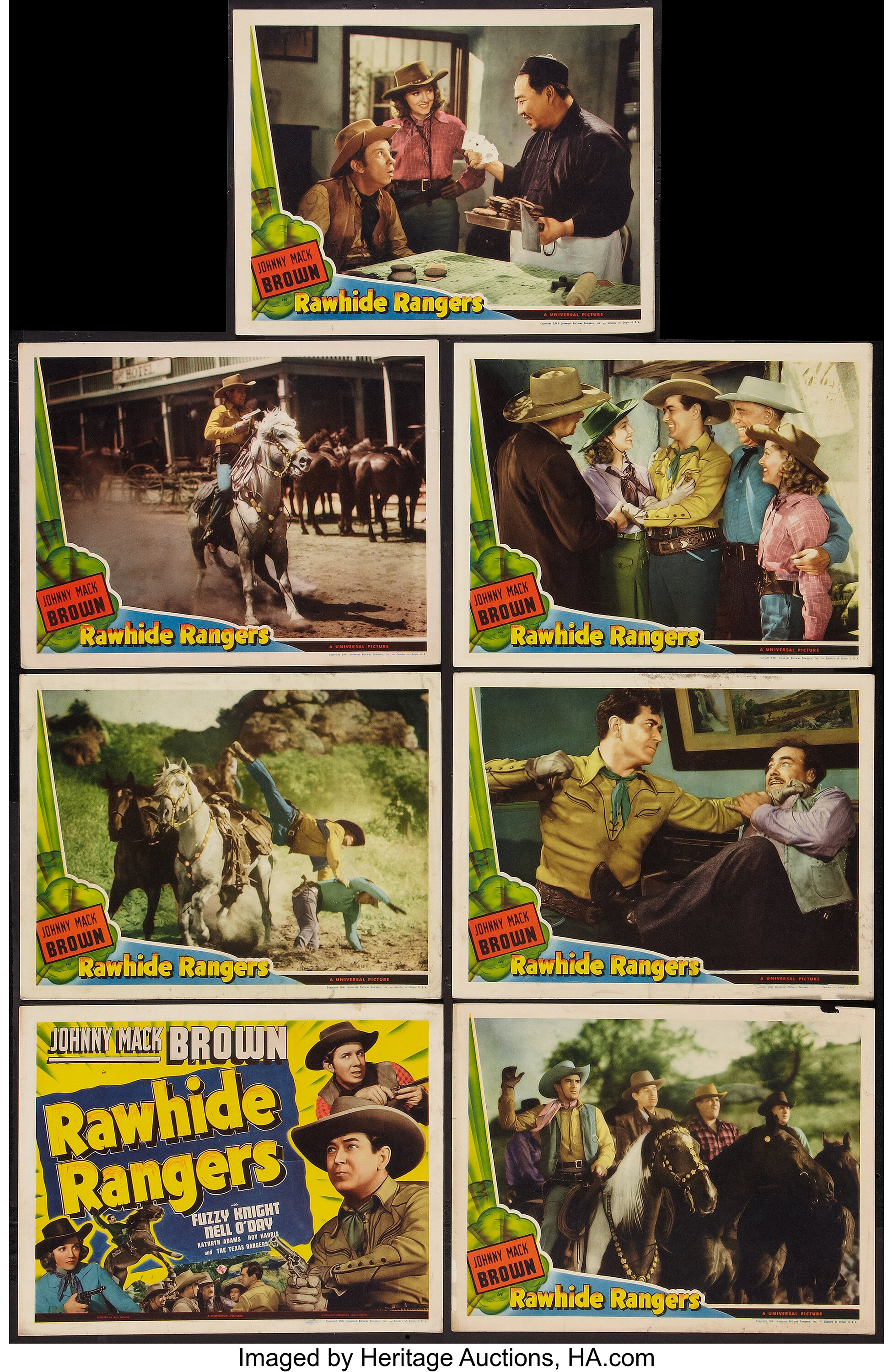 Rawhide Rangers (Universal, 1941). Title Lobby Card and Lobby Cards ...