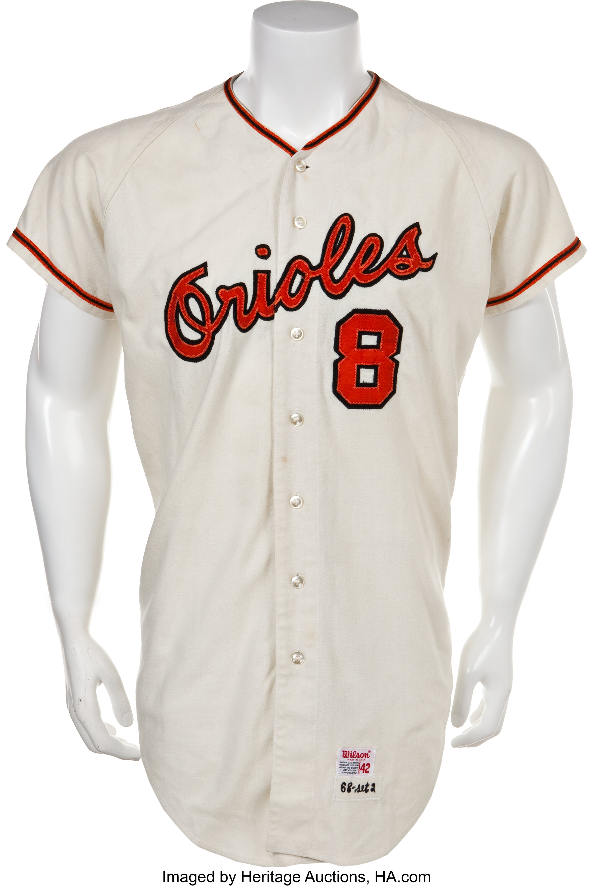 1968 Andy Etchebarren Game Worn Baltimore Orioles Uniform., Lot #82370