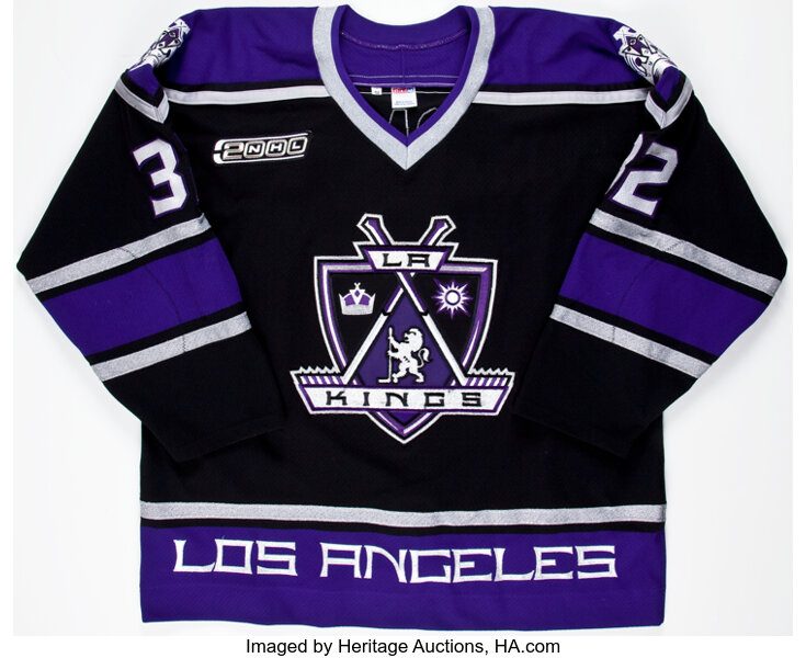 RARE! AUTHENTIC VINTAGE HOW HUGHES HOCKEY JERSEY LA KINGS EBBETS LARGE