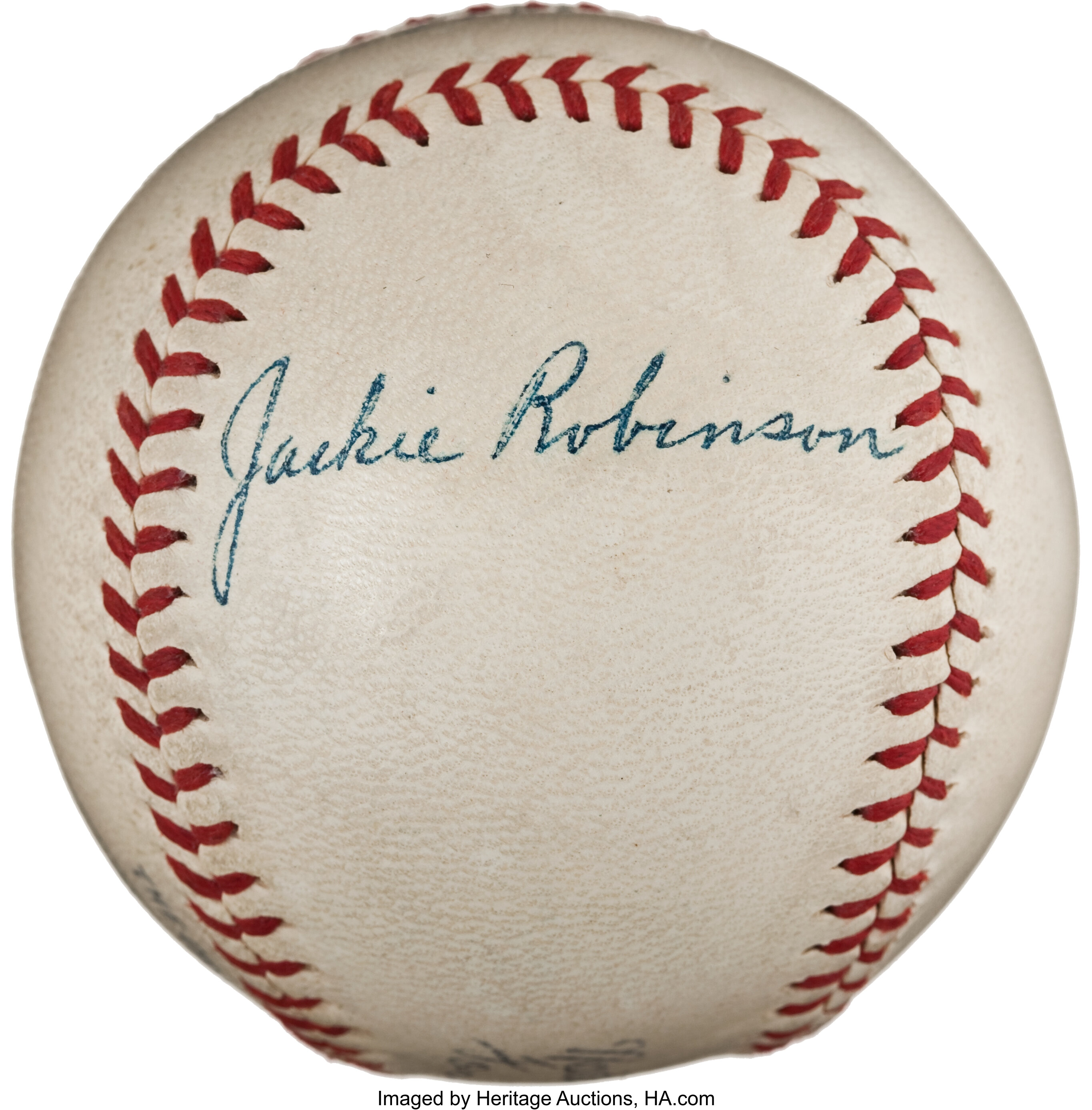 1948 Jackie Robinson Single Signed Baseball.... Autographs Lot 80868