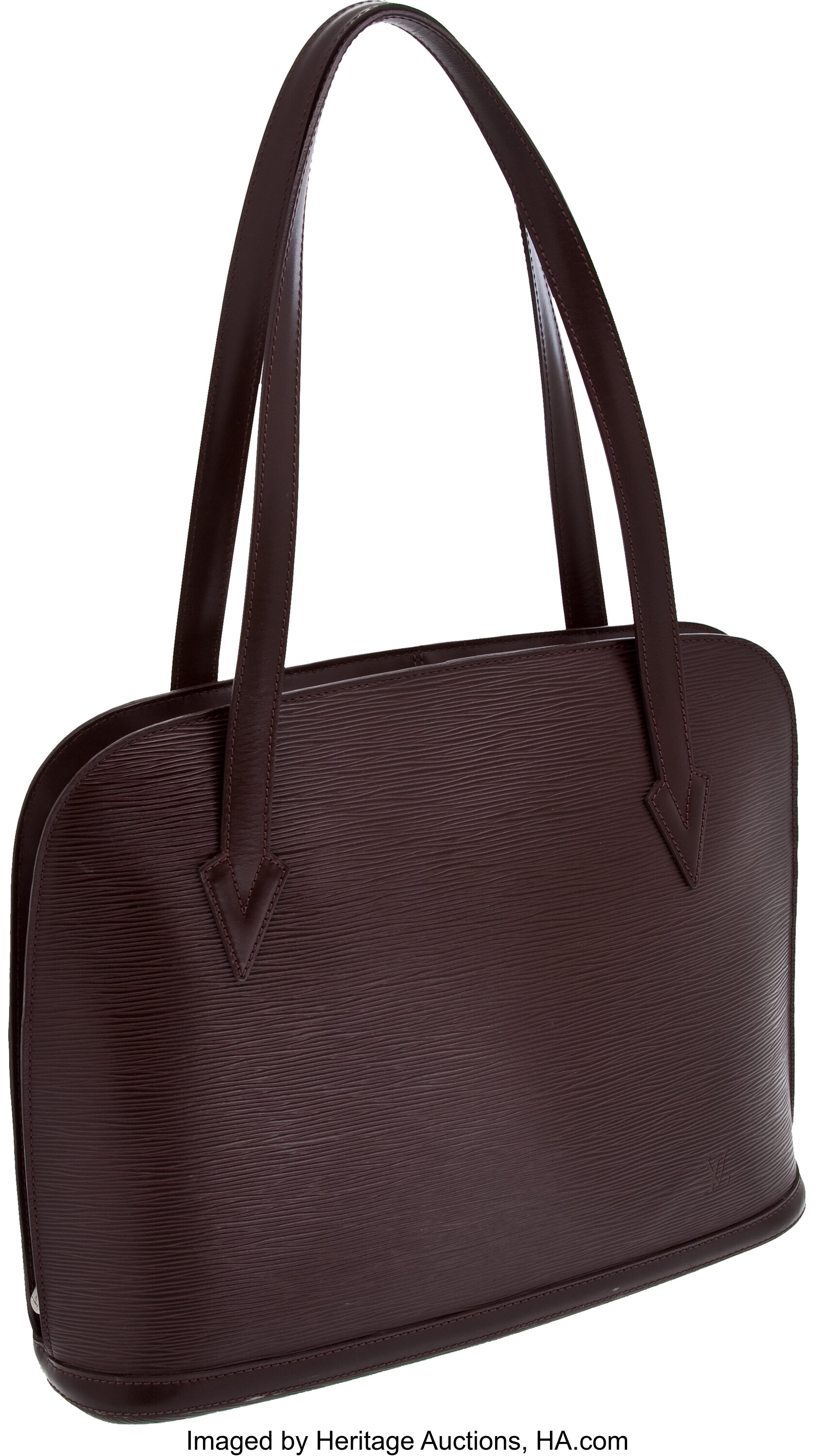 Louis Vuitton Mocha Brown Epi Leather Lussac Bag.  Luxury