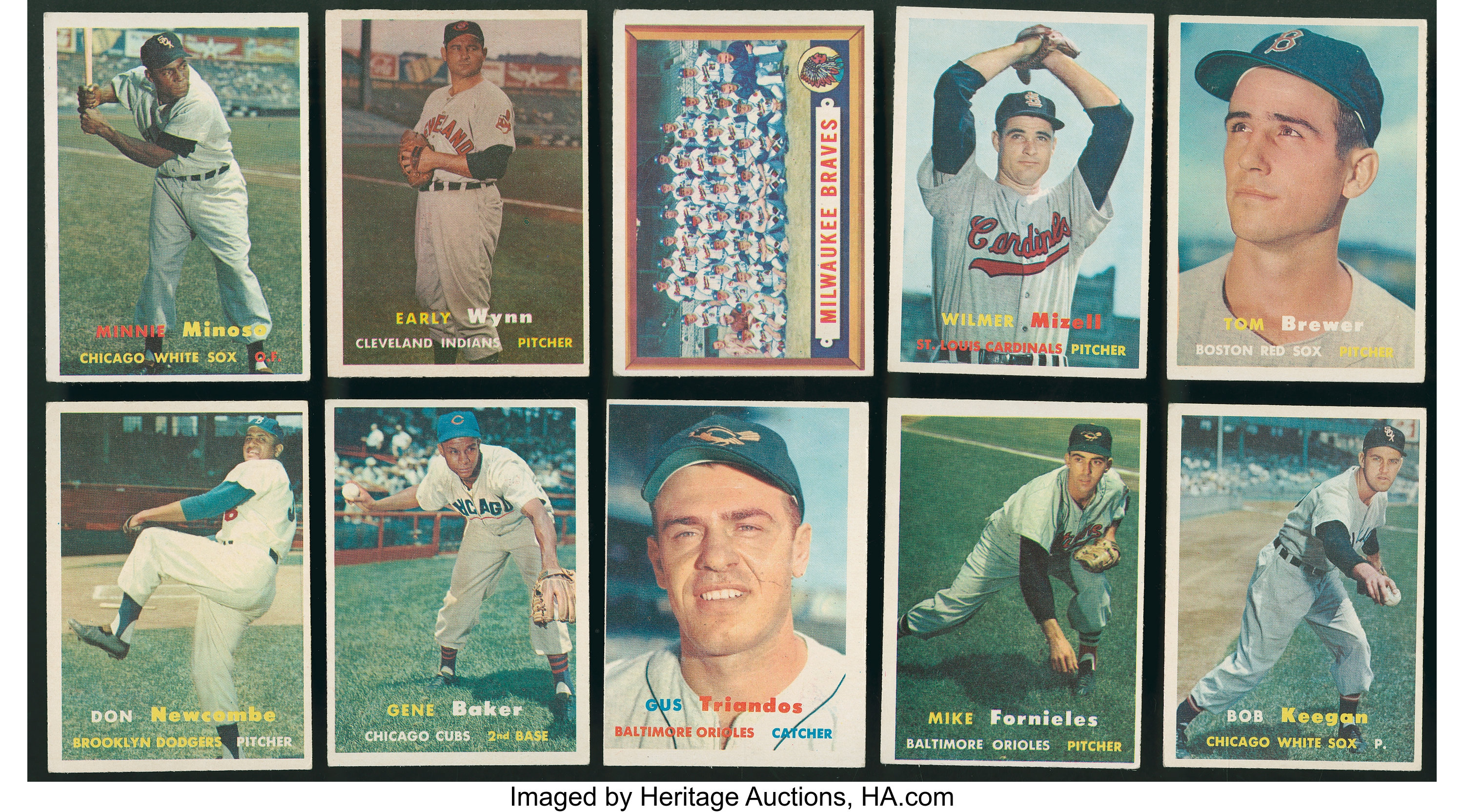 Milwaukee Braves: 1957 topps Baseball Cards