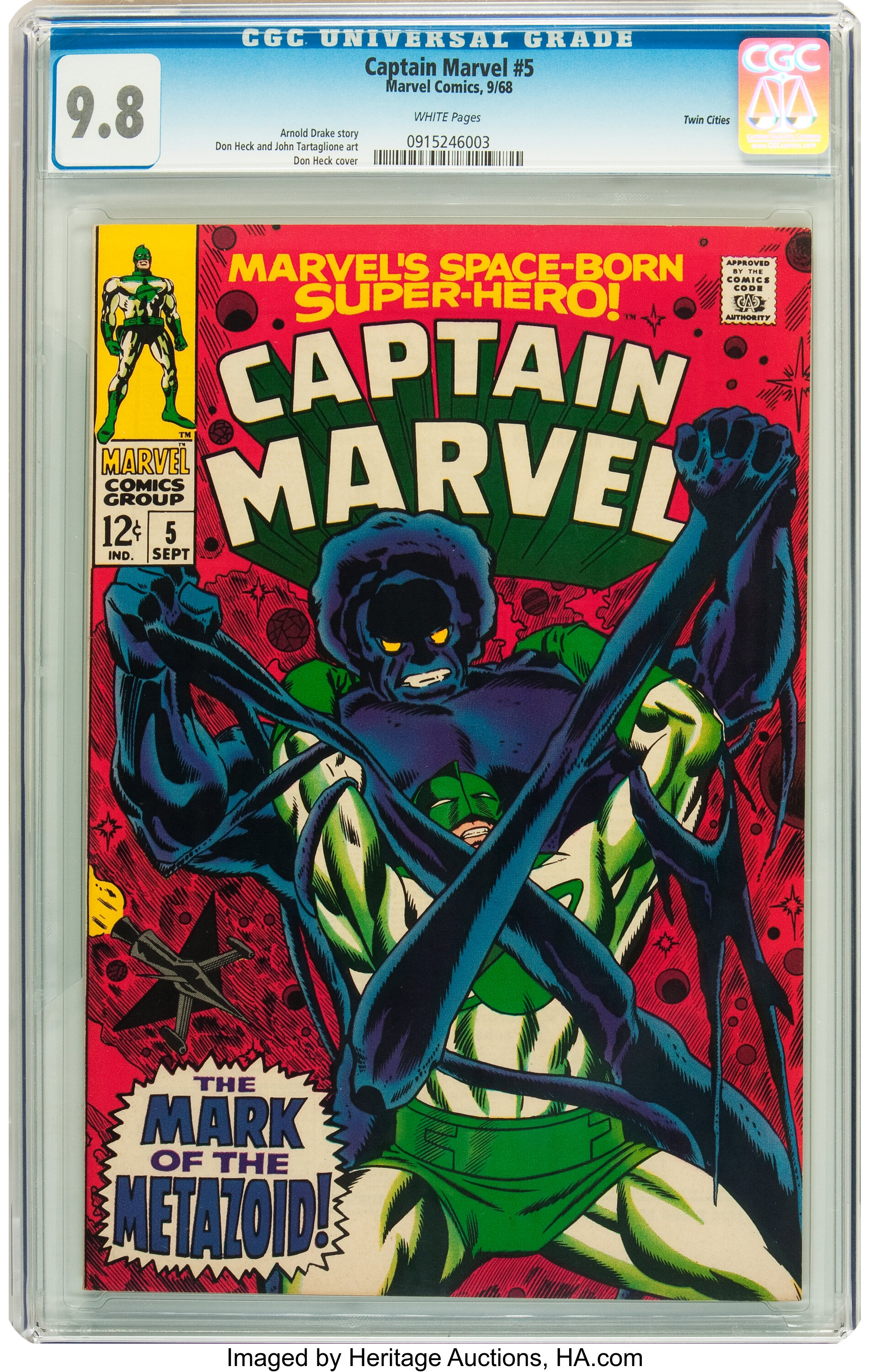 CAPTAIN MARVEL #2 CGC 9.0 WHITE PAGES