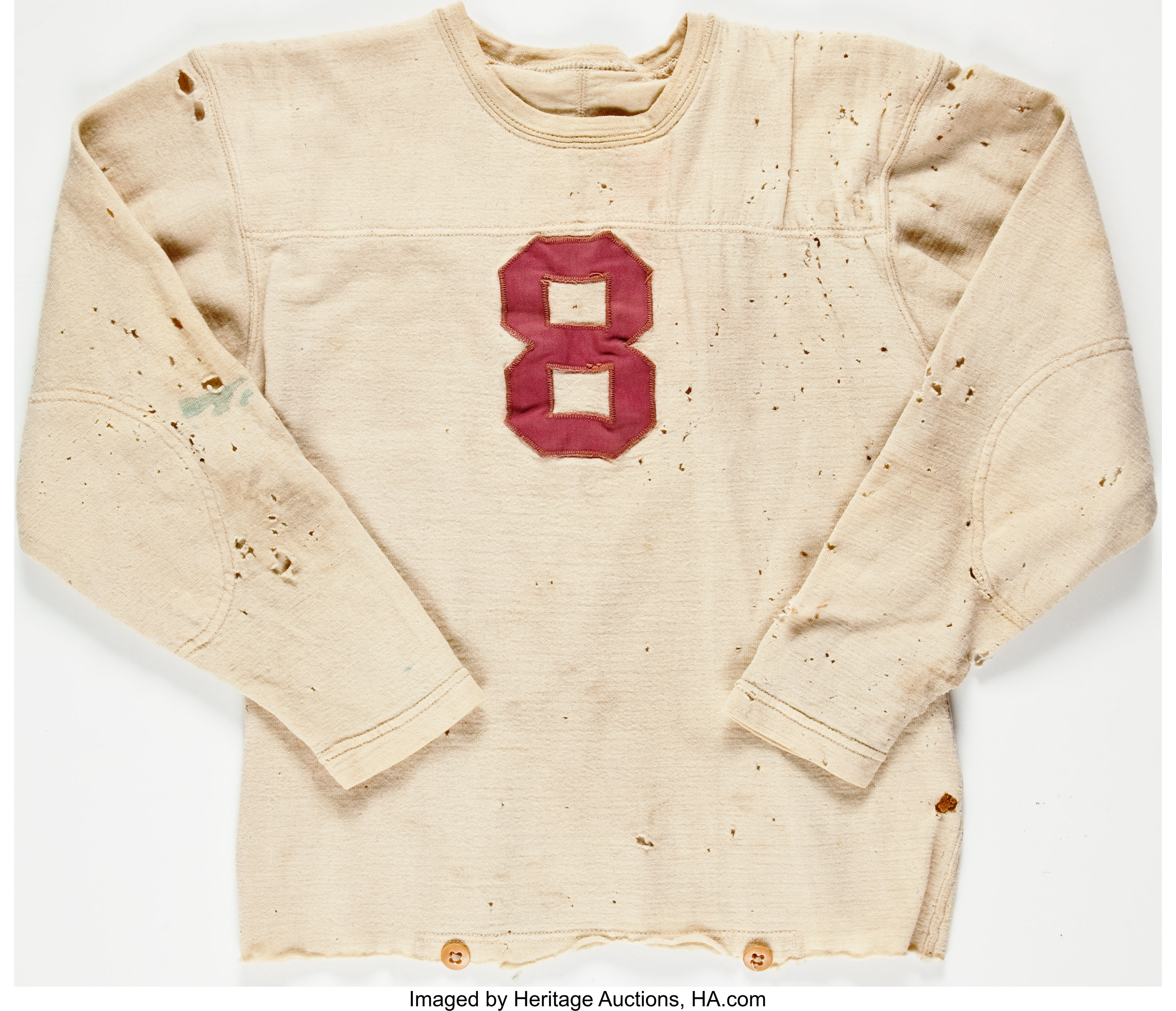 1941 Sam Sharpe Game Worn Alabama Crimson Tide Jersey. Football, Lot  #82032