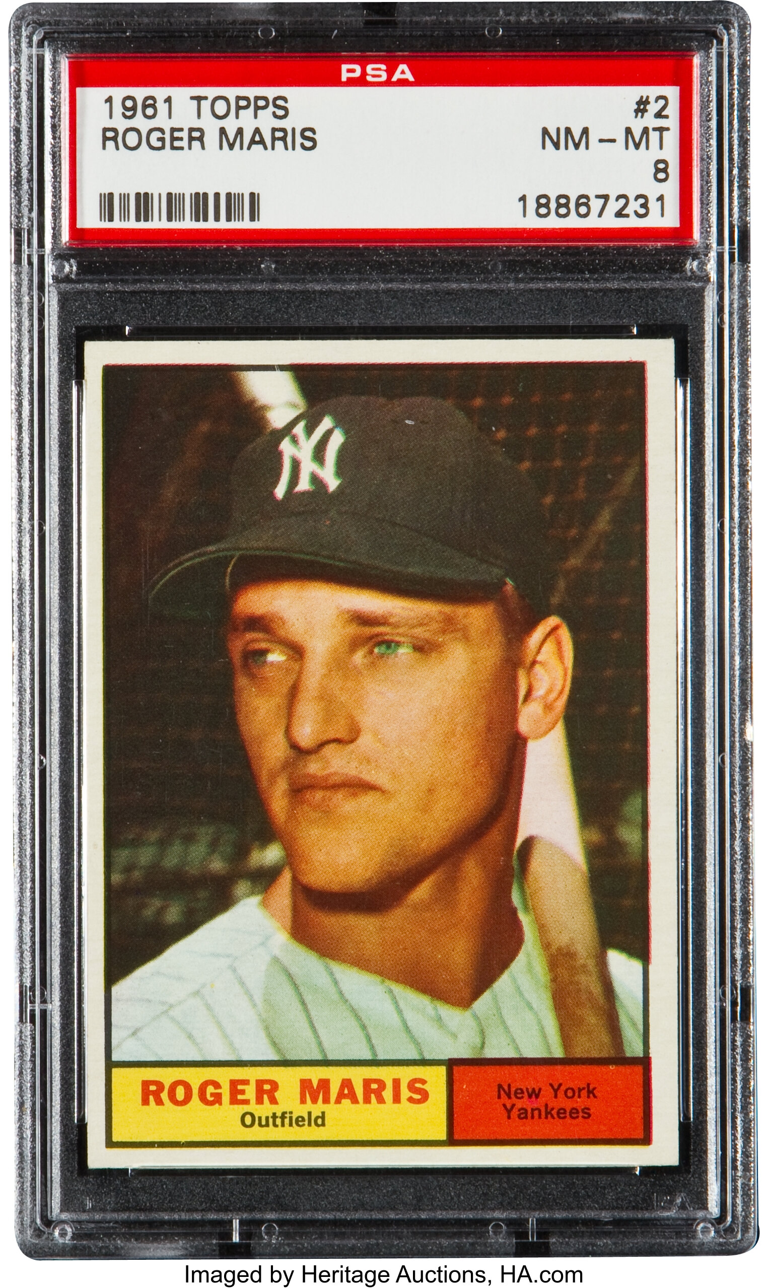 Sold at Auction: 1961 Topps Baseball, ROGER MARIS, MVP AMERICAN