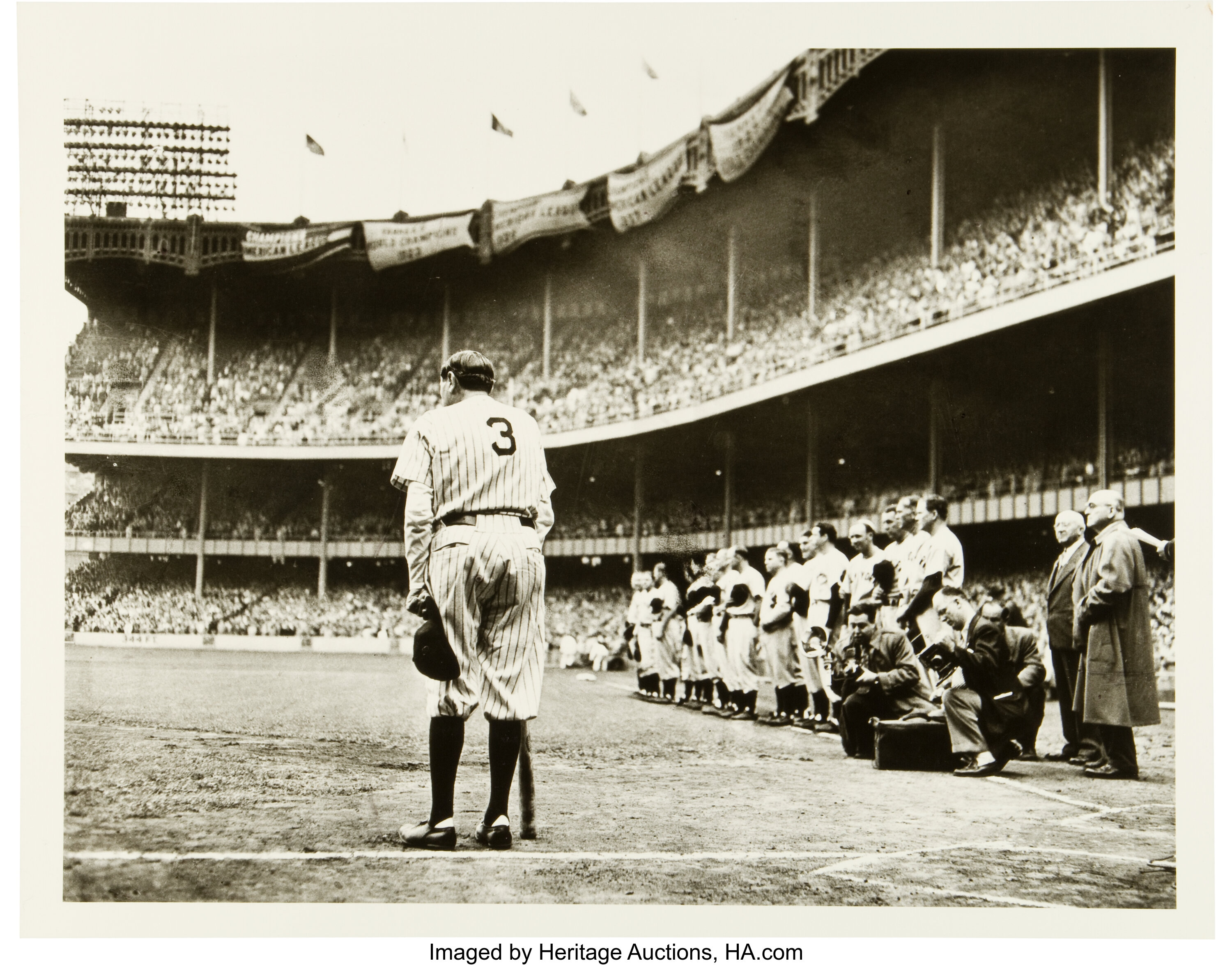 Babe Ruth Farewell Photograph by Nat Fein. ... Baseball | Lot #81245 ...