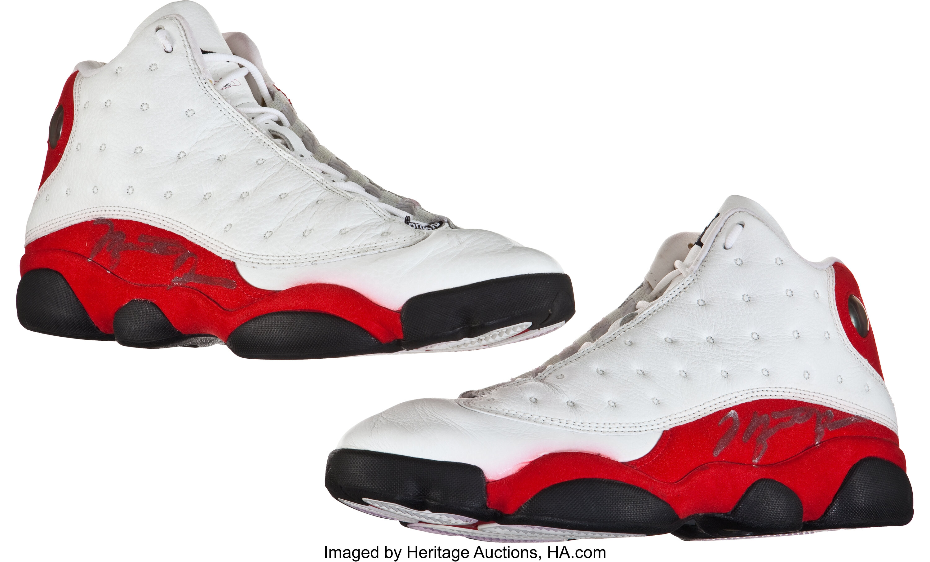 1997-98 Michael Jordan Game Worn, Signed Nike Air | Lot #81420 | Heritage