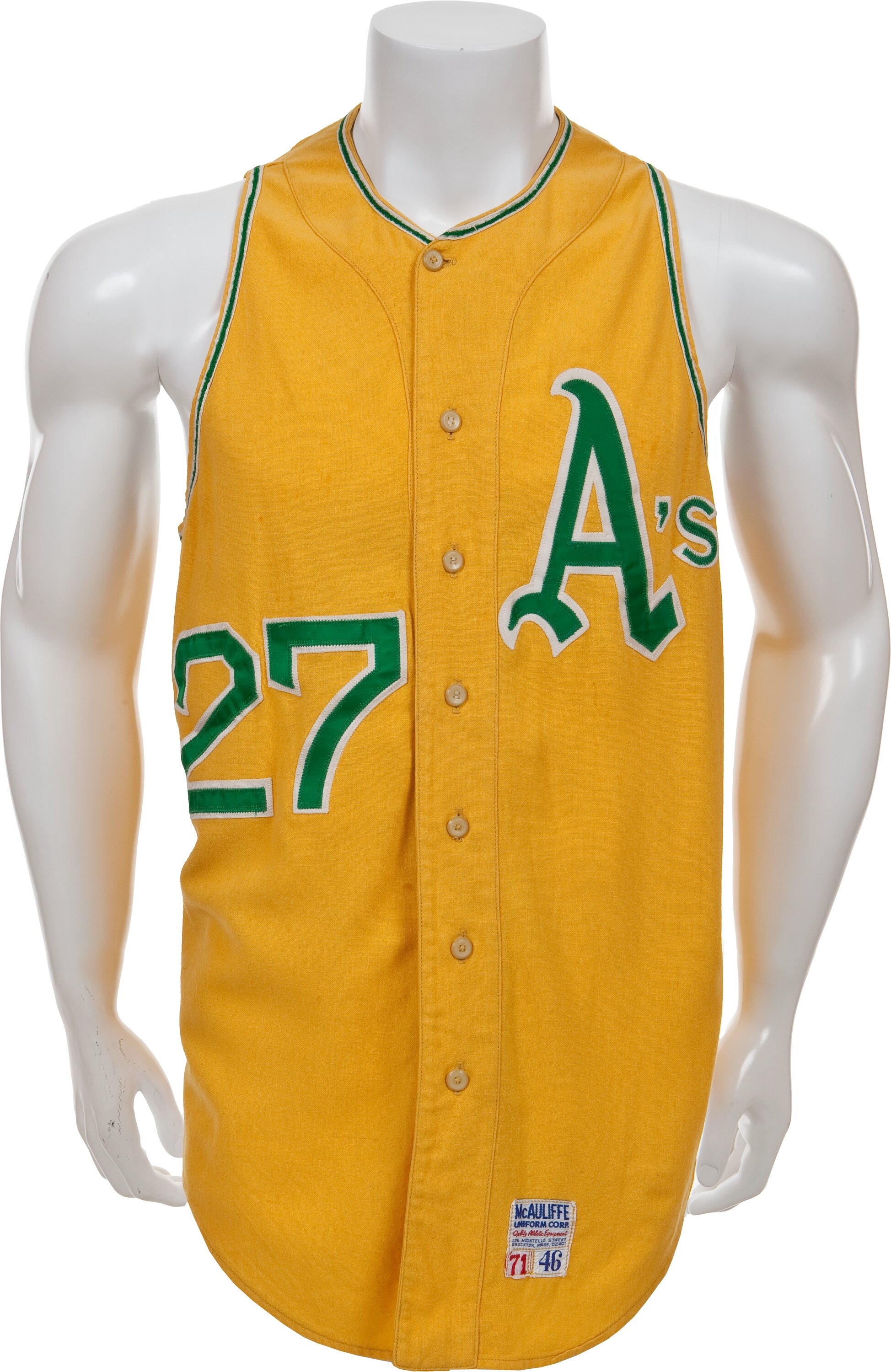 MAJESTIC  JIM CATFISH HUNTER Oakland Athletics 1972 Throwback Baseball  Jersey