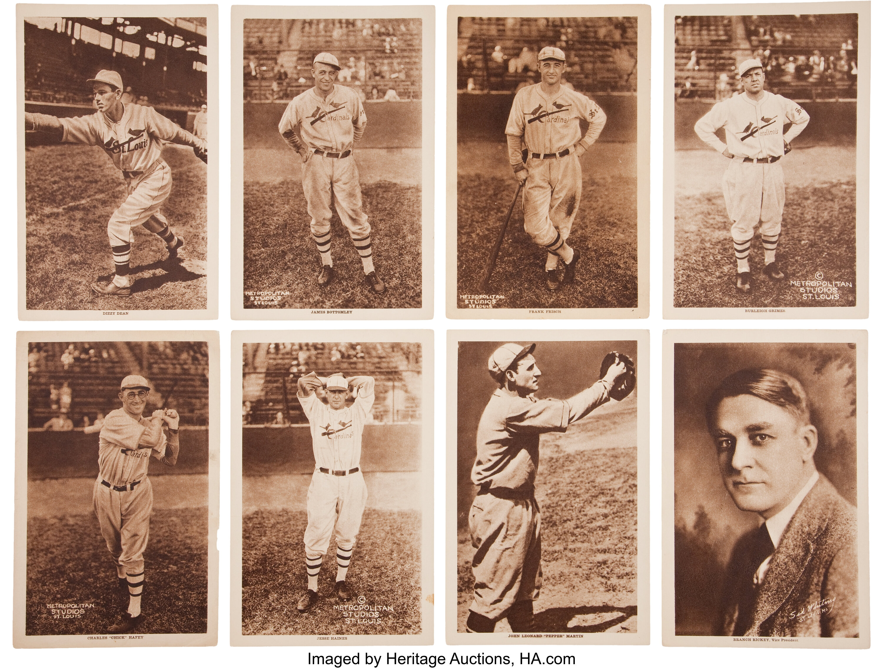 1931 Metropolitan Studios St. Louis Cardinals Complete Set (30 ...