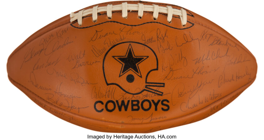 1972 Dallas Cowboys Team Signed Football! Football Collectibles, Lot  #82054