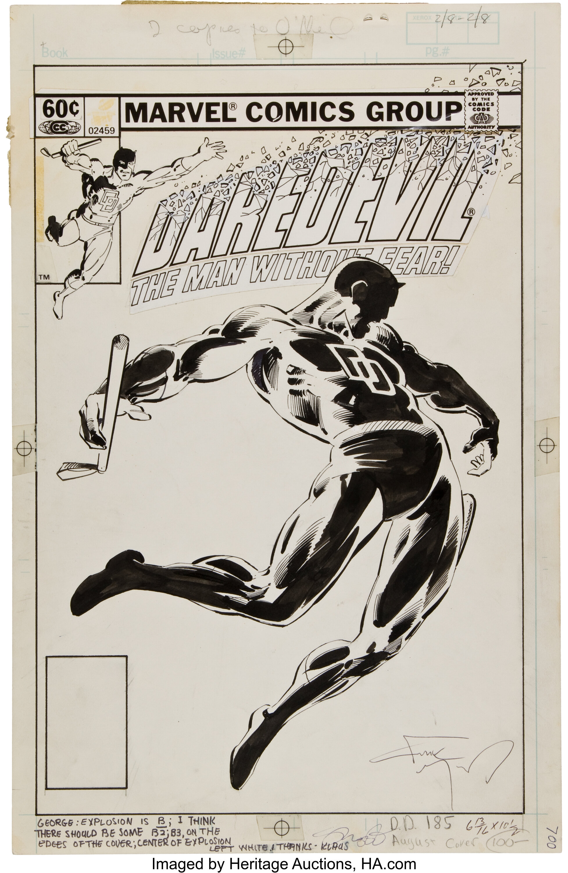 frank miller daredevil art