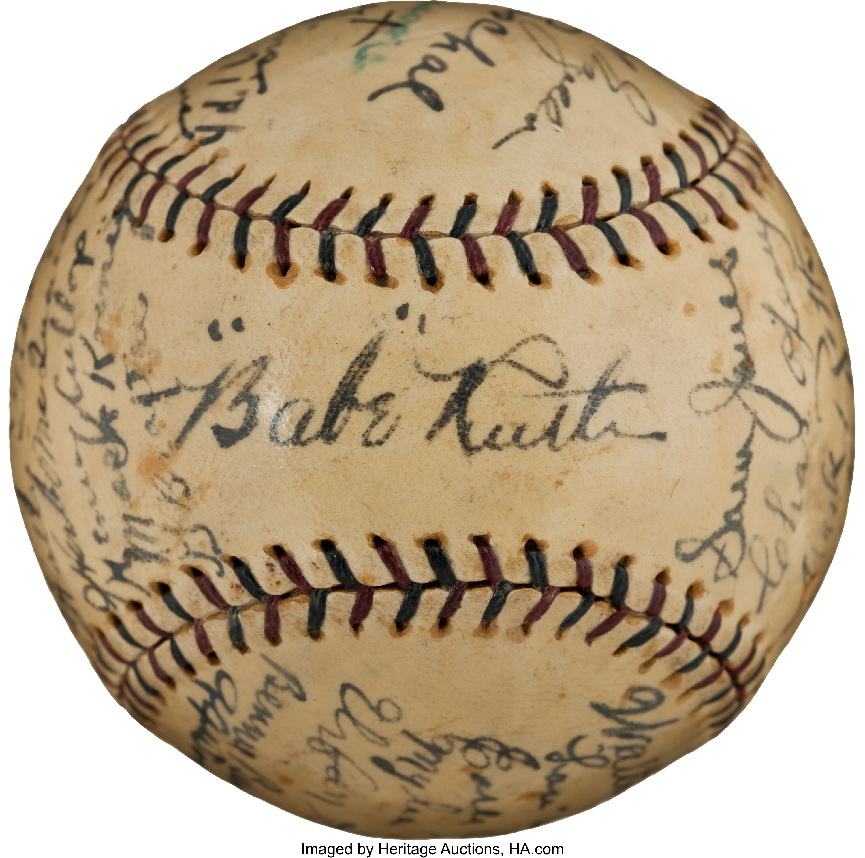 1929 New York Yankees Team-Signed Baseball