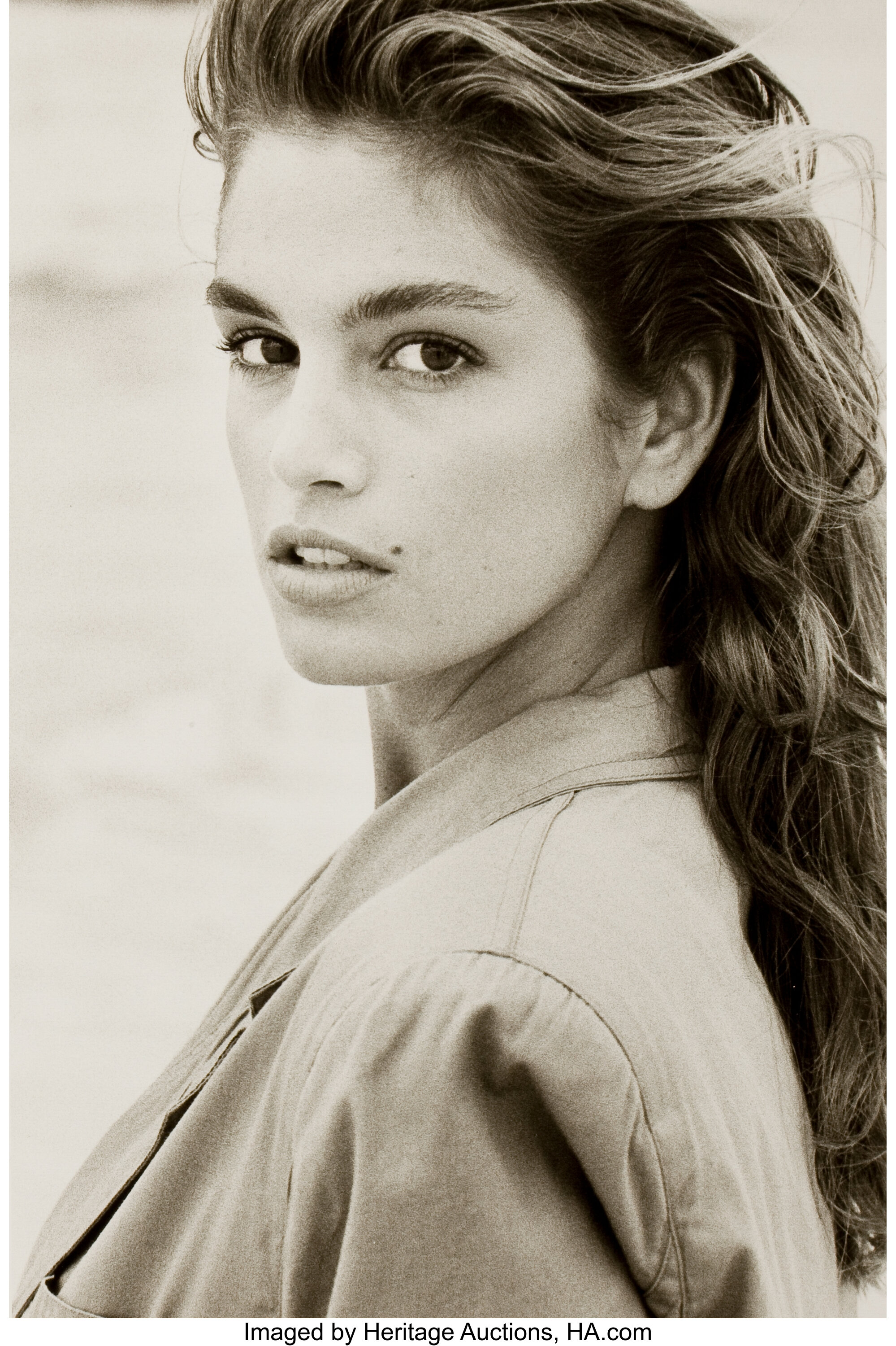 HERB RITTS (American, 1952-2002). Cindy Crawford, 1988. Gelatin | Lot ...