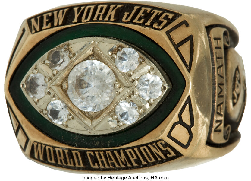 NFL 1968 NEW YORK JETS Super Bowl III Championship Ring – Championship Rings  Store