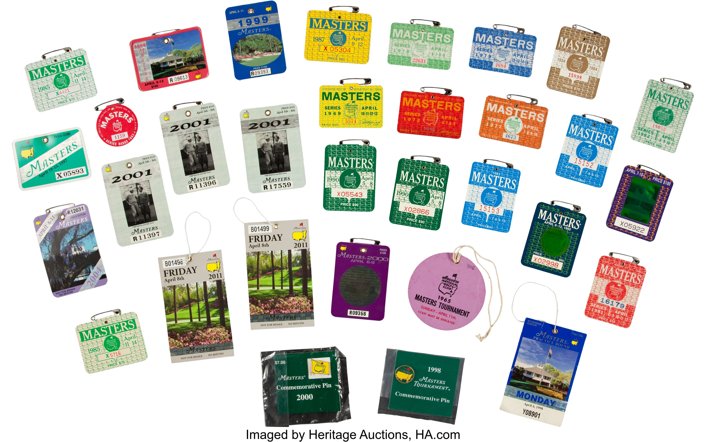 1963-2004 The Masters Badges Lot of 26 & More.... Golf Collectibles ...