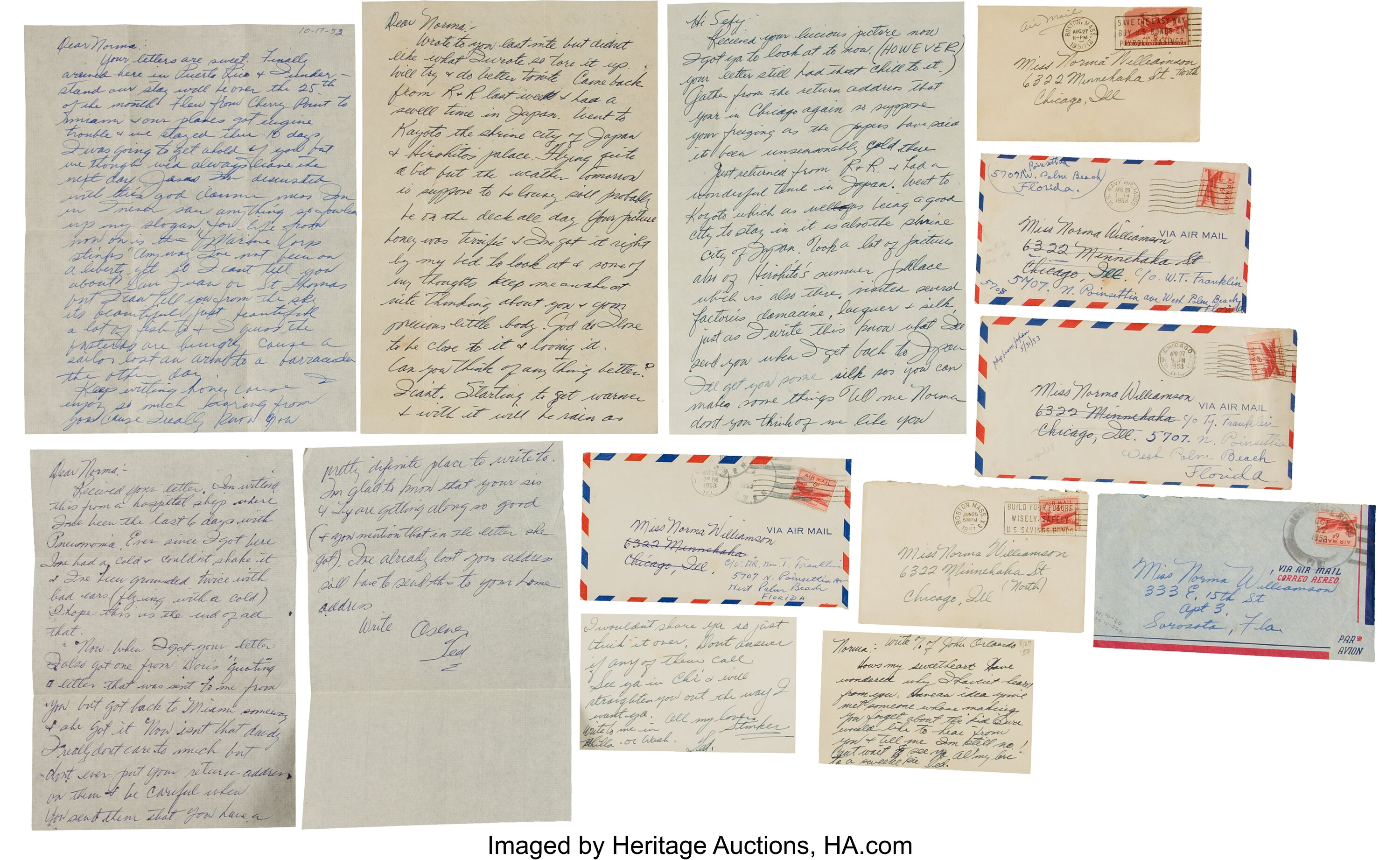 Ted Williams' war-time letters to his mistress