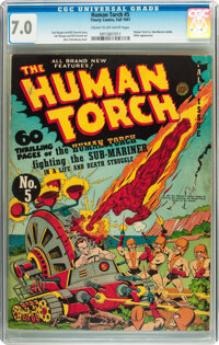 The Human Torch #5 (Timely, 1941) CGC FN/VF 7.0 Cream to off-white pages