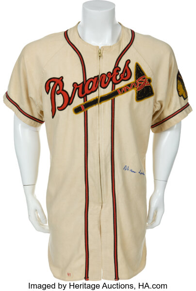 1949 Warren Spahn Game Worn Boston Braves Jersey. Baseball