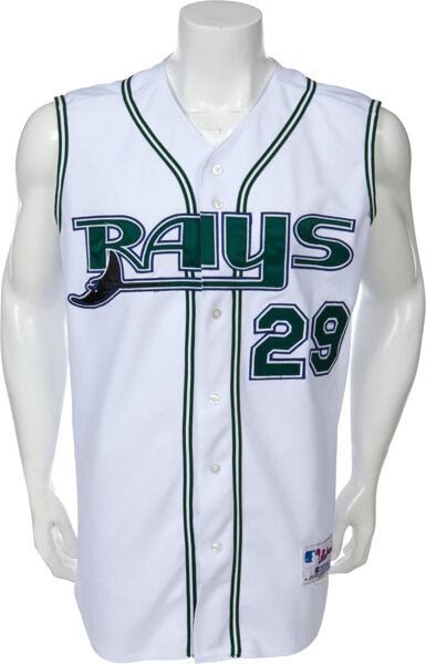 2001-04 Tampa Bay Devil Rays #58 Game Issued Grey Jersey DP06410