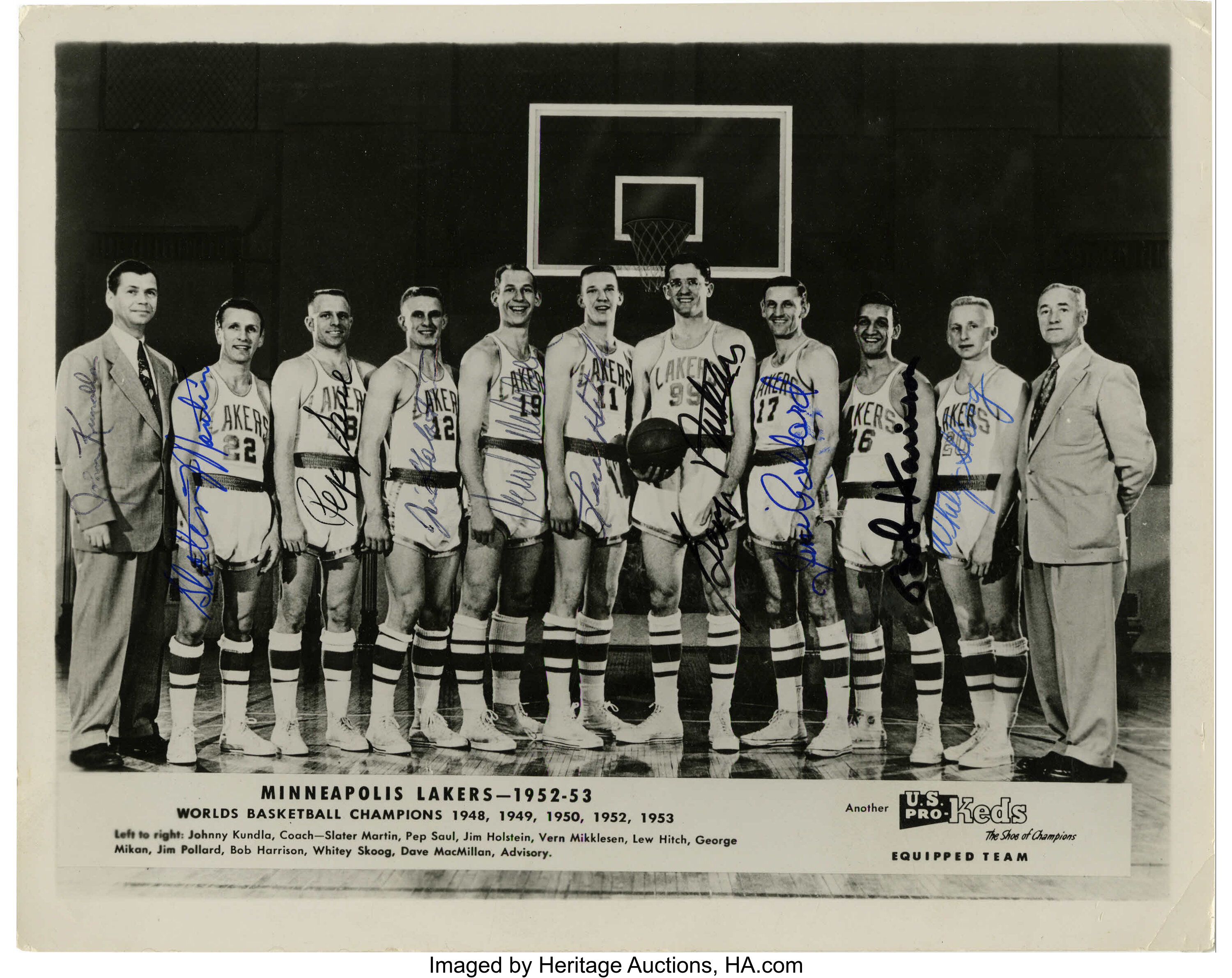 Lot Detail - Baltimore Bullets vs. Minneapolis Lakers Program 1952-53 --  Lakers Championship Year