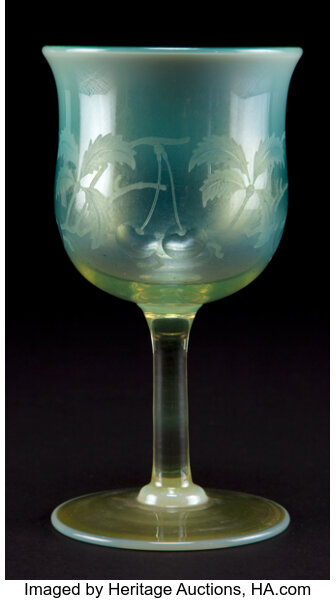 Tiffany Audubon Water Glass in Hand-Etched Glass, Size: 19 in.