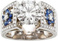 Diamond, Sapphire, Platinum Ring. Estate Jewelry Rings | Lot #58395